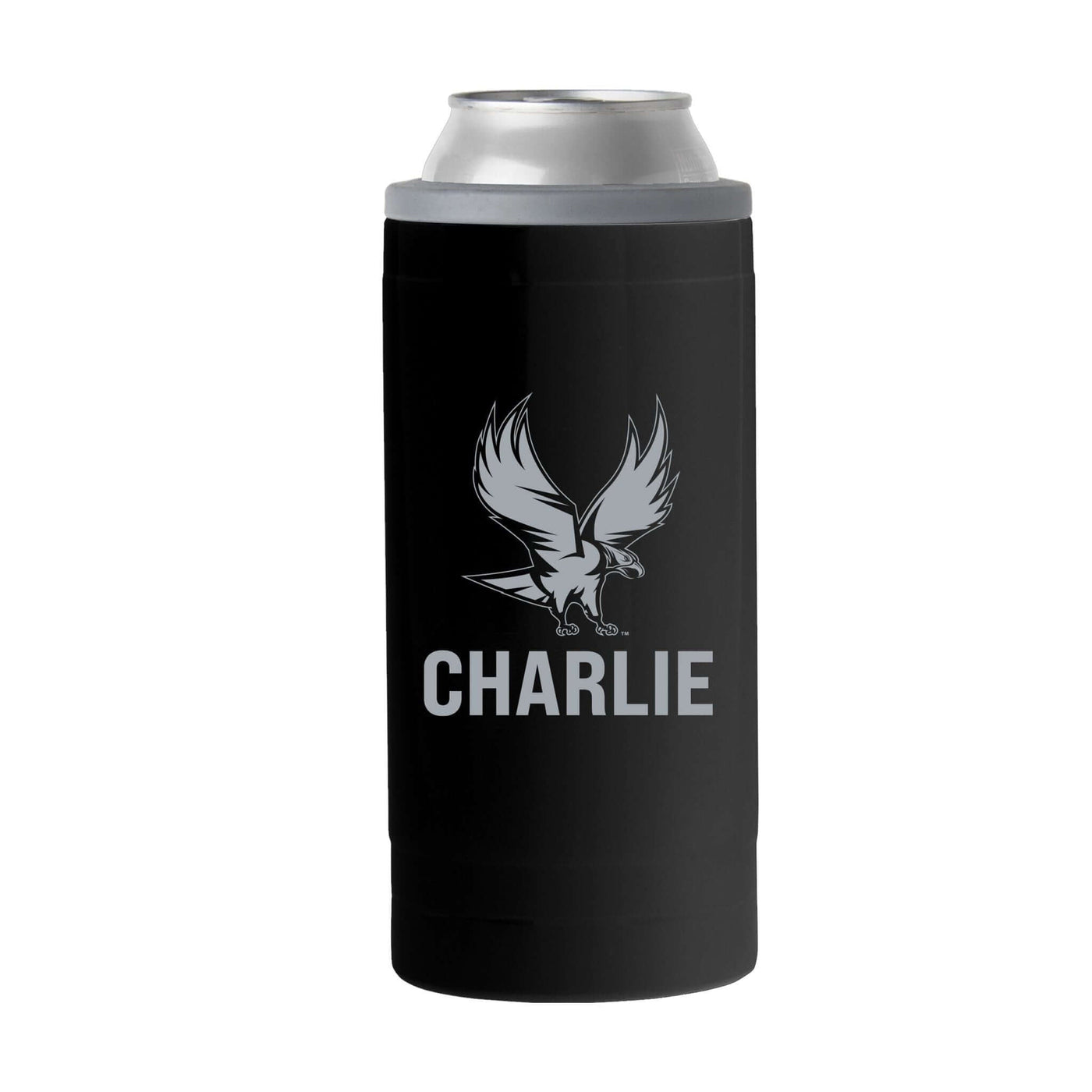 NC Central Personalized 12oz Black Sim Can Coolie - Logo Brands