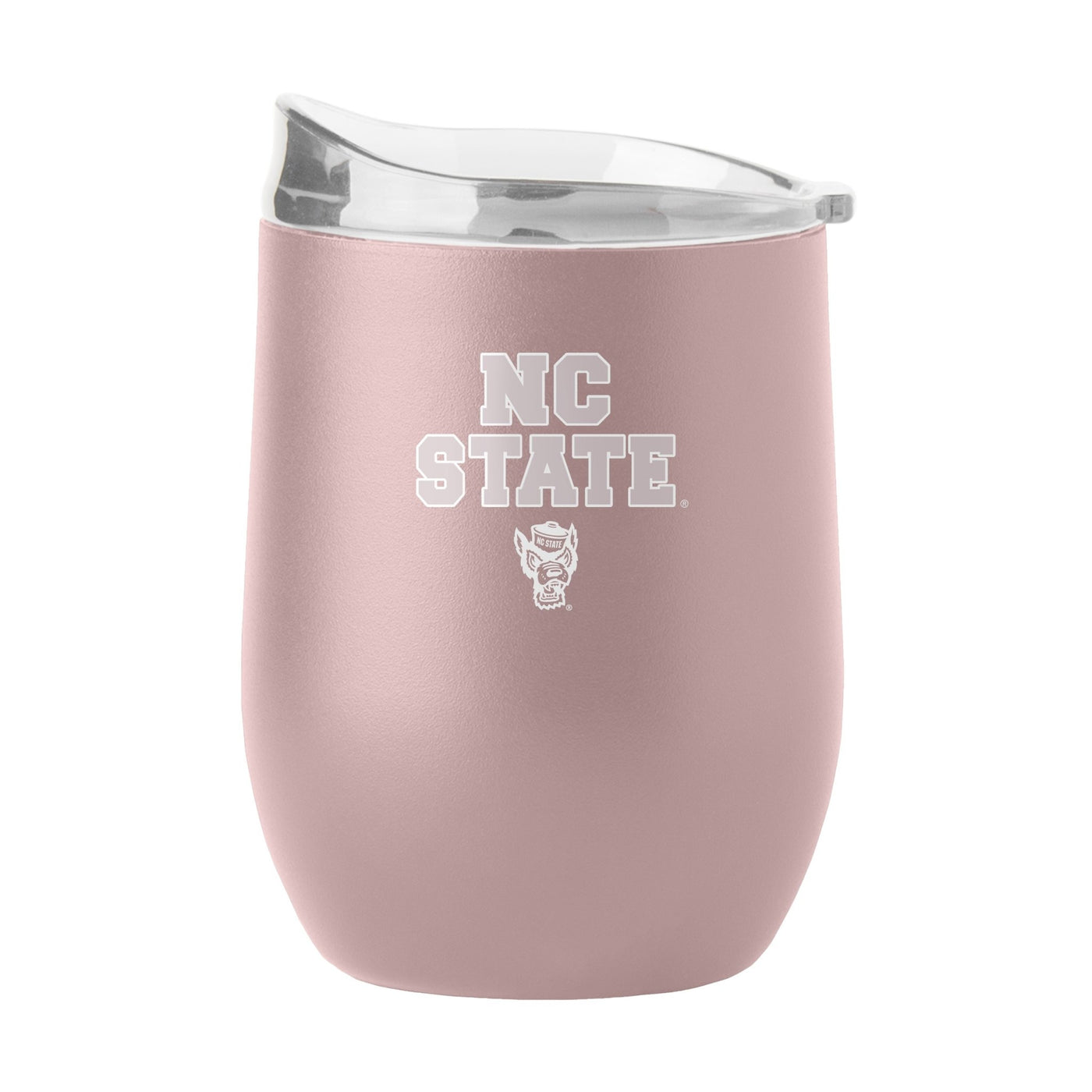 NC State 16oz Stencil Powder Coat Curved Beverage - Logo Brands