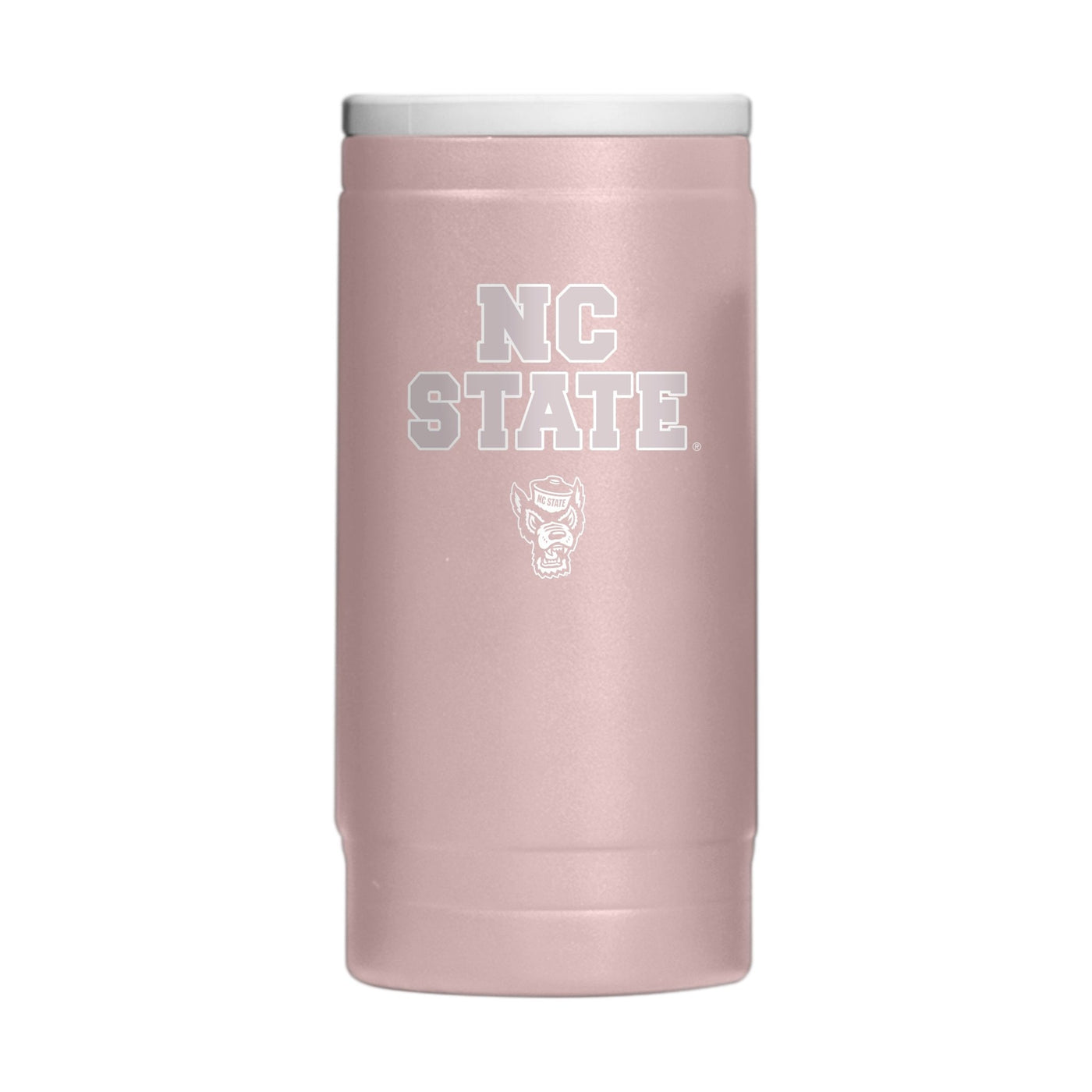 NC State Stencil Powder Coat Slim Can Coolie - Logo Brands