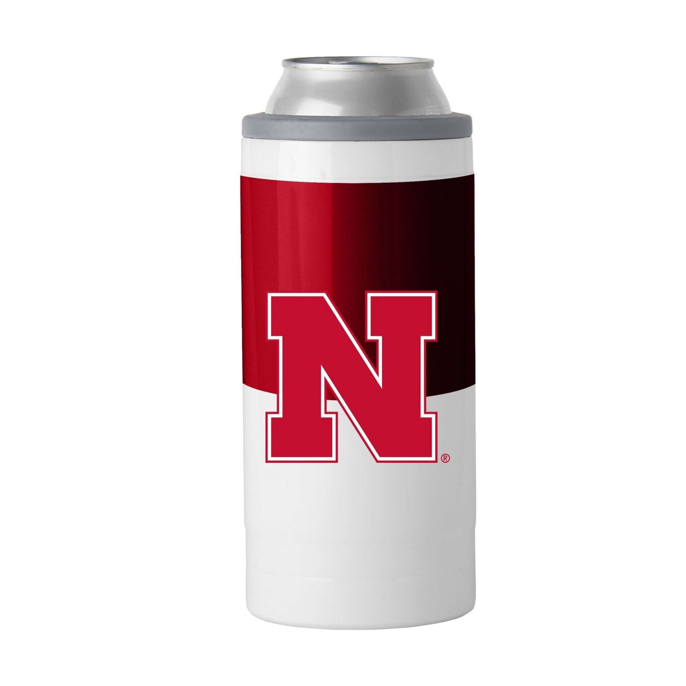Nebraska 12oz Colorblock Slim Can Coolie - Logo Brands