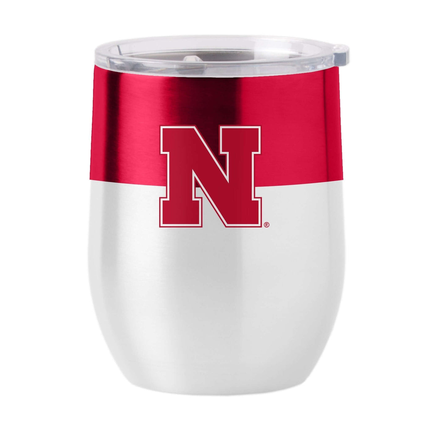 Nebraska 16oz Colorblock Stainless Curved Beverage - Logo Brands