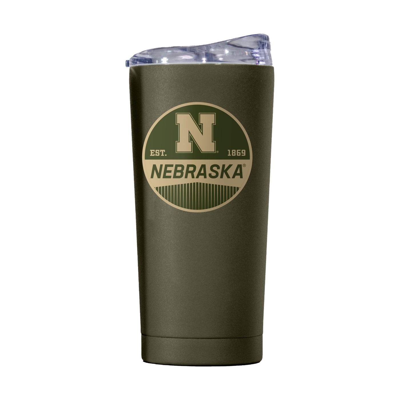 Nebraska 20oz Badge Powder Coat Tumbler - Logo Brands