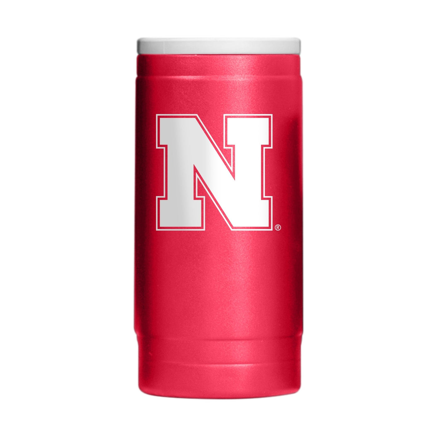 Nebraska Flipside Powder Coat Slim Can Coolie - Logo Brands