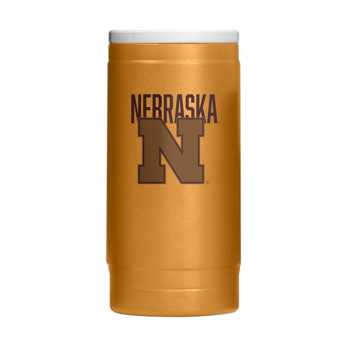 Nebraska Huddle Powder Coat Slim Can Coolie - Logo Brands