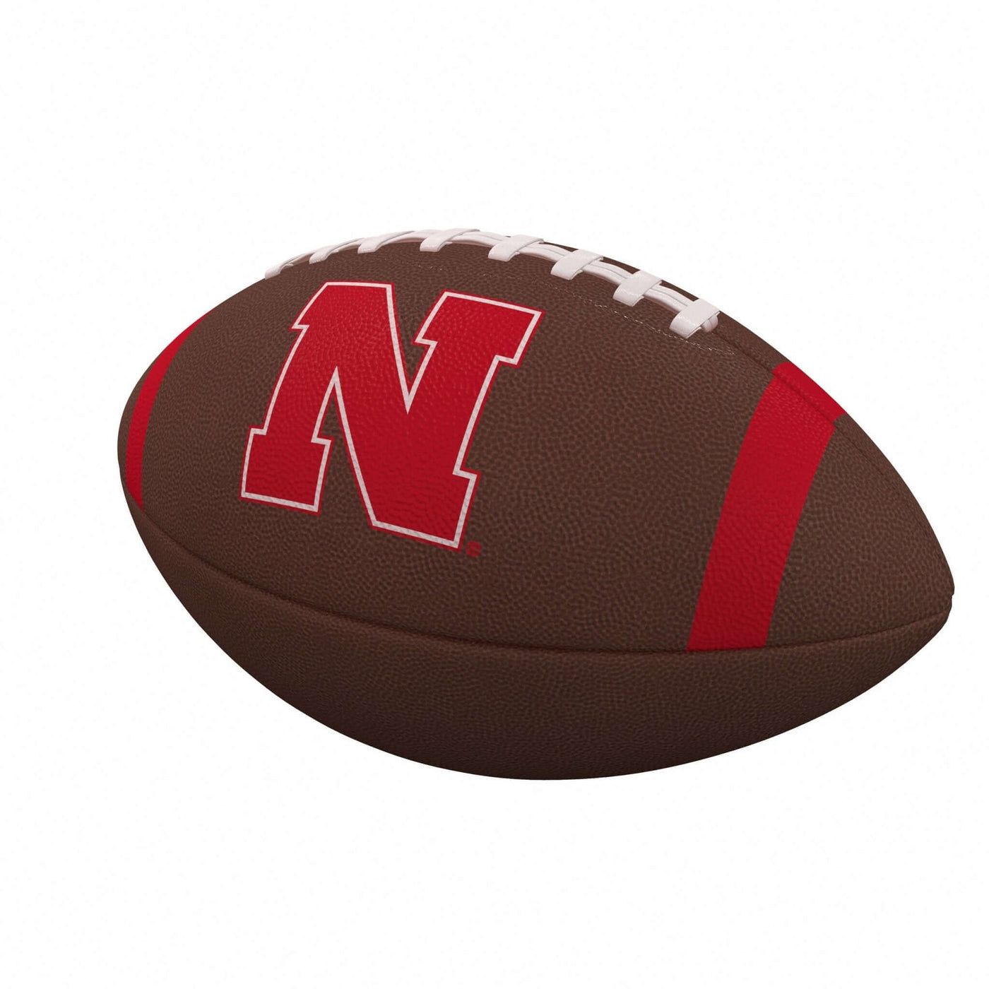 Nebraska Team Stripe Official-Size Composite Football - Logo Brands