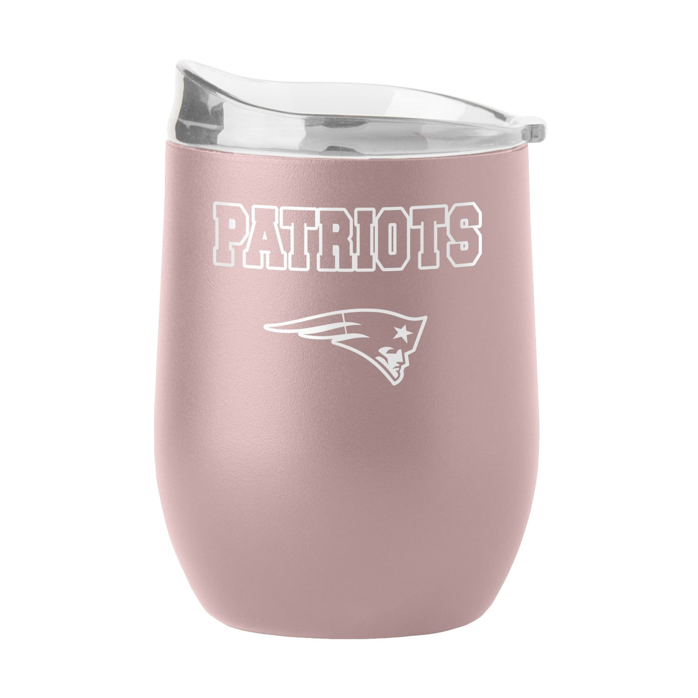 New England Patriots 16oz Stencil Powder Coat Curved Beverage - Logo Brands