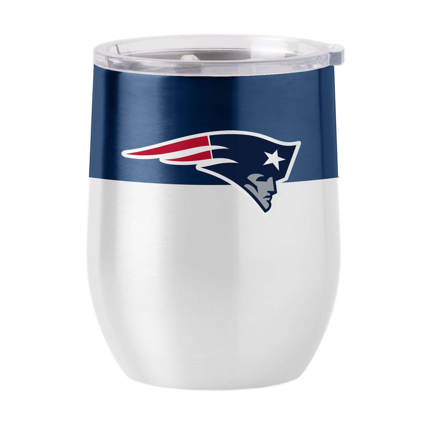 New England Patriots Colorblock 16oz Stainless Curved Beverage - Logo Brands