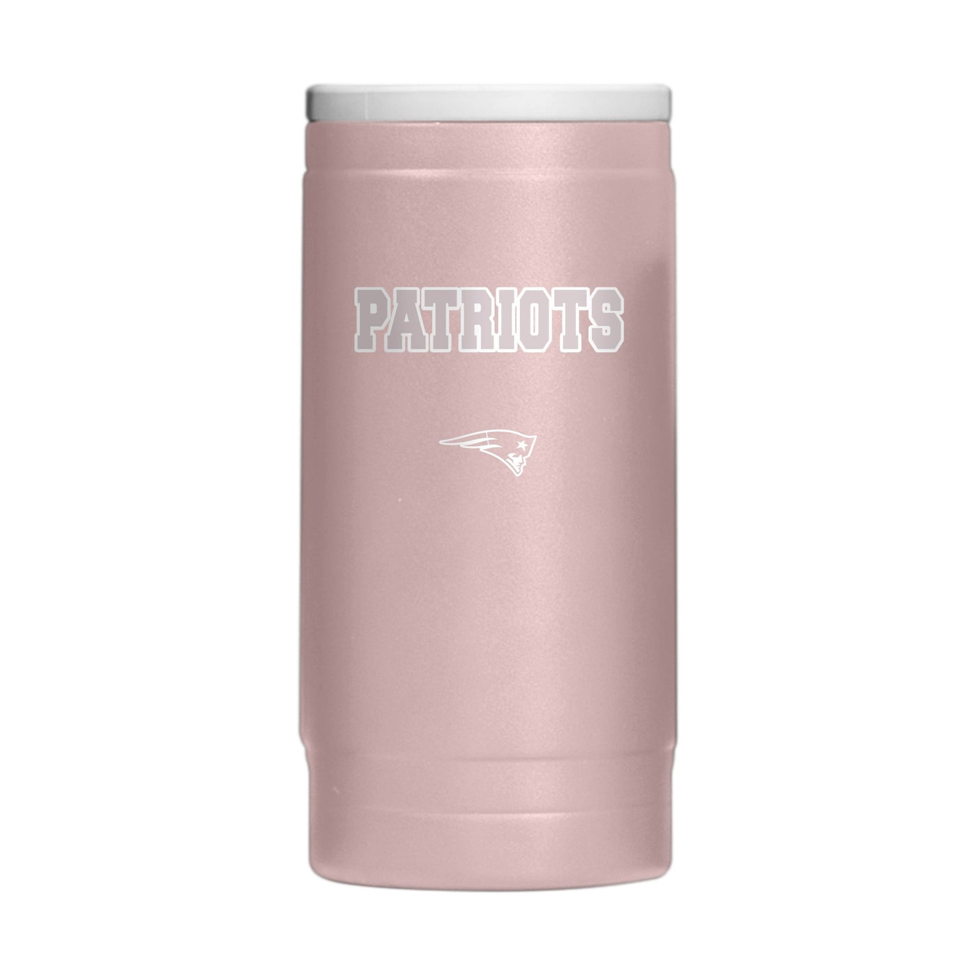 New England Patriots Stencil Powder Coat Slim Can Coolie - Logo Brands