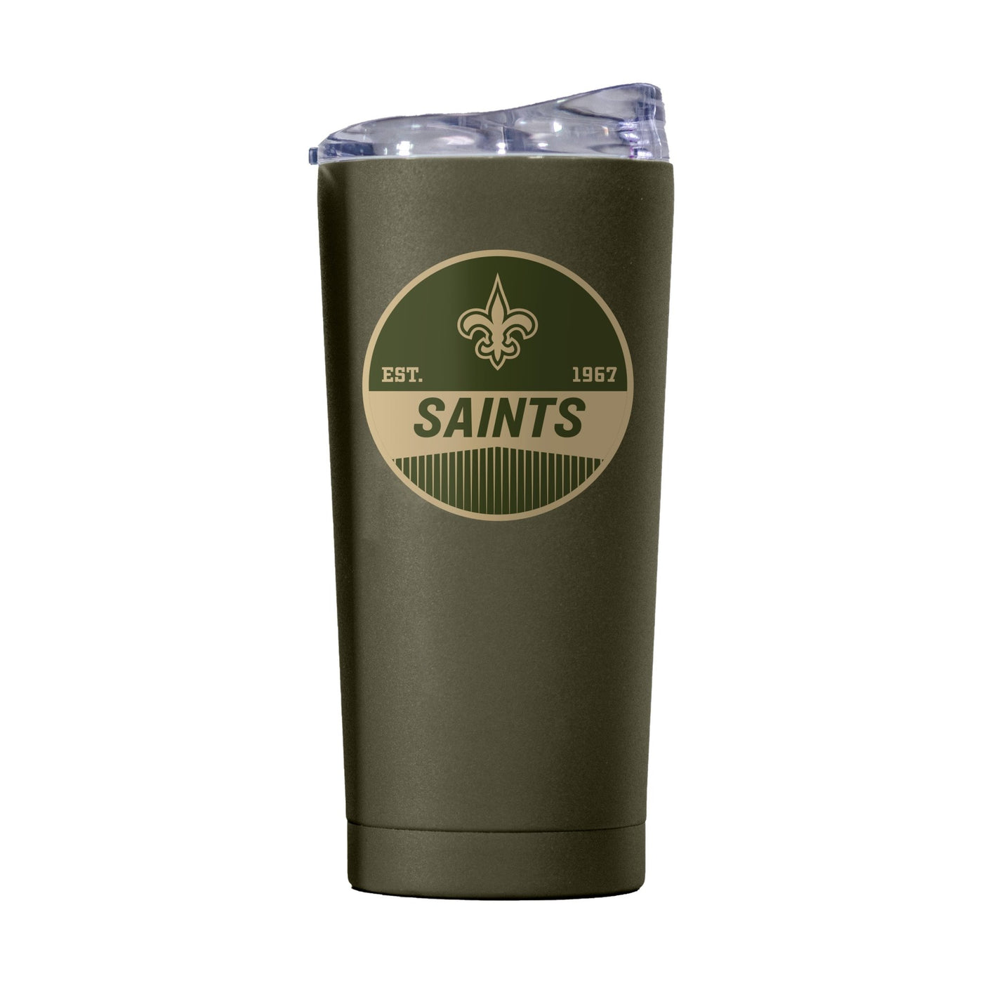 New Orleans Saints 20oz Badge Powder Coat Tumbler - Logo Brands