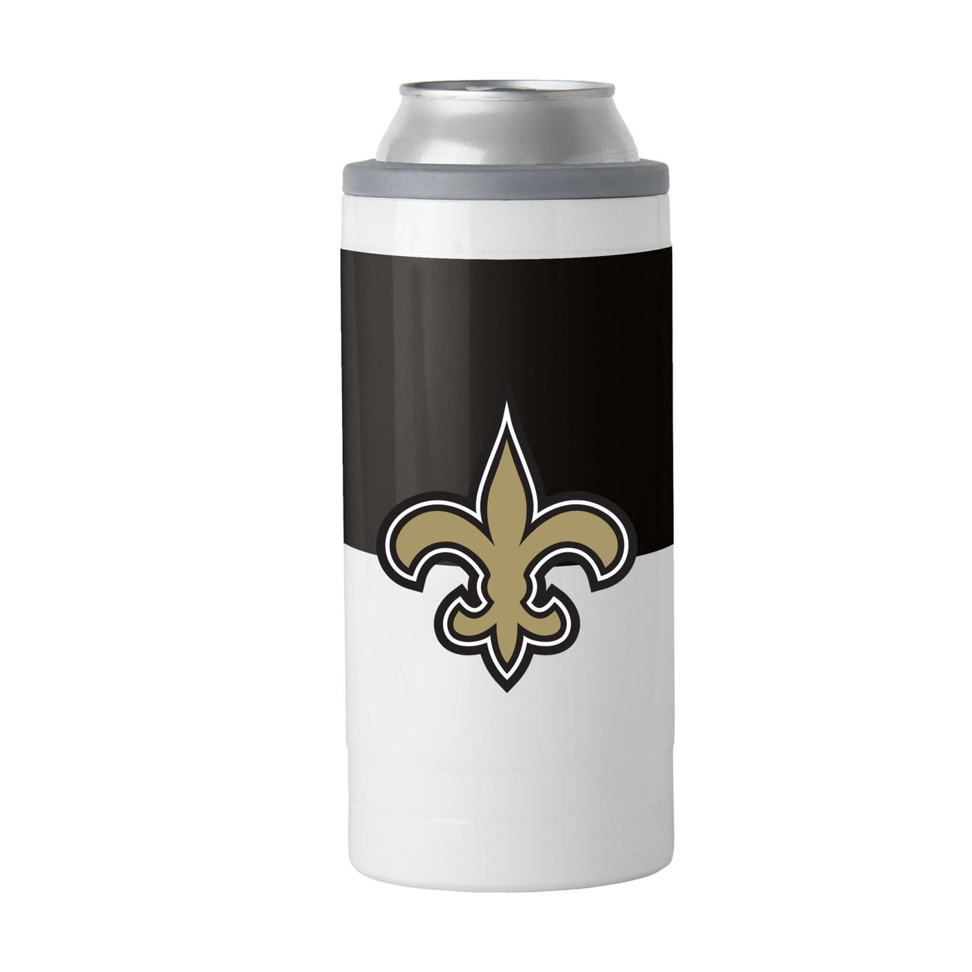 New Orleans Saints Colorblock 12oz Slim Can Coolie - Logo Brands
