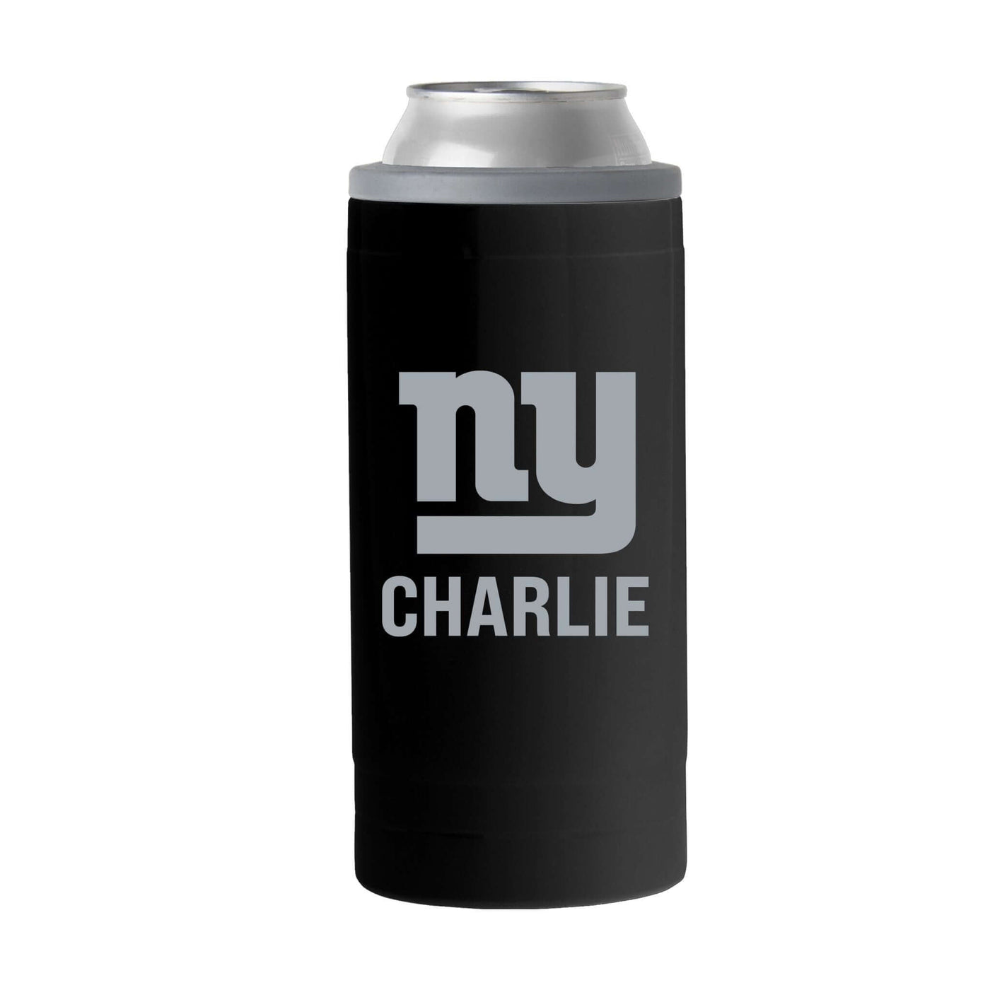 New York Giants Personalized 12oz Black Sim Can Coolie - Logo Brands