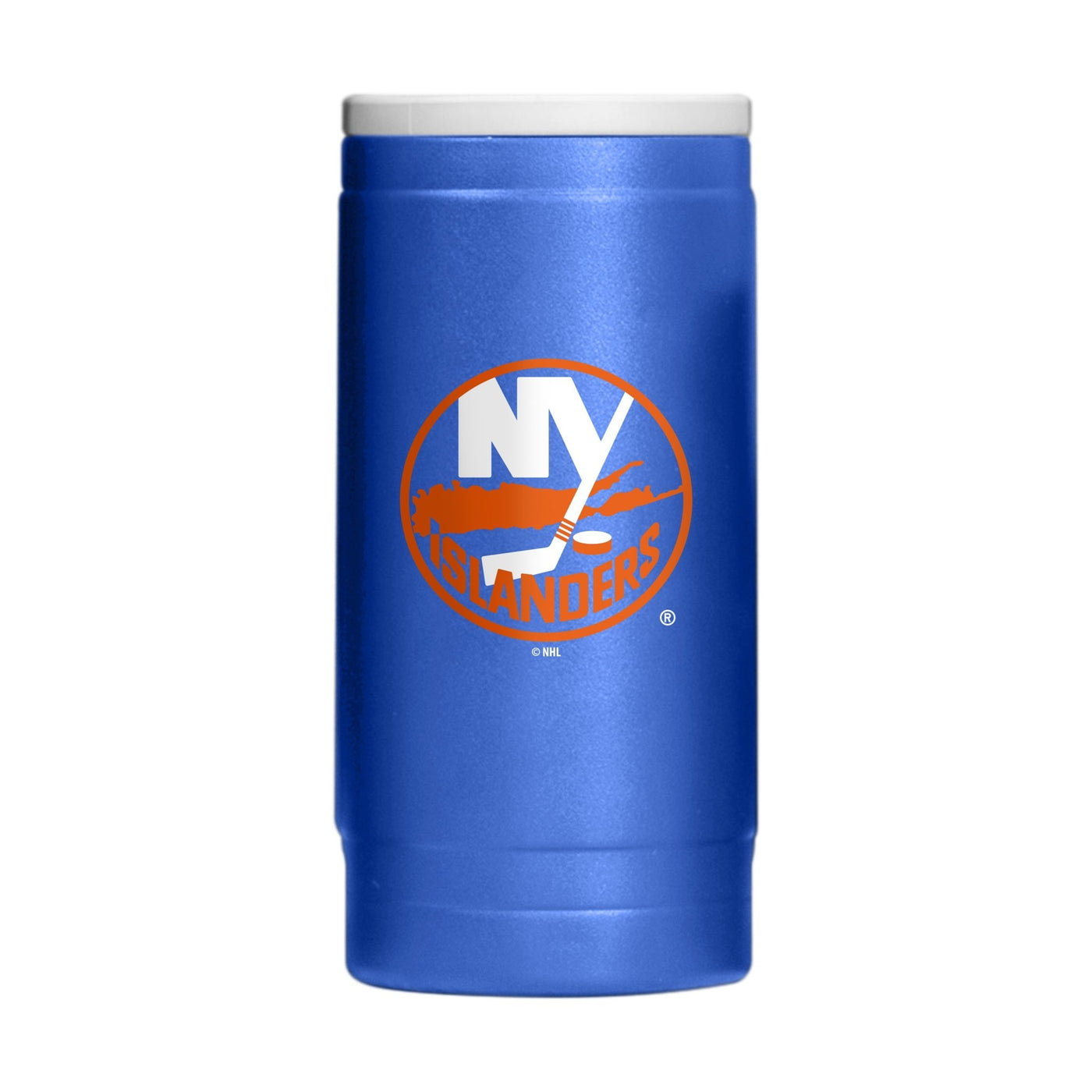 New York Islanders 12oz Flipside Powdercoat SlimCan Coolie - Logo Brands