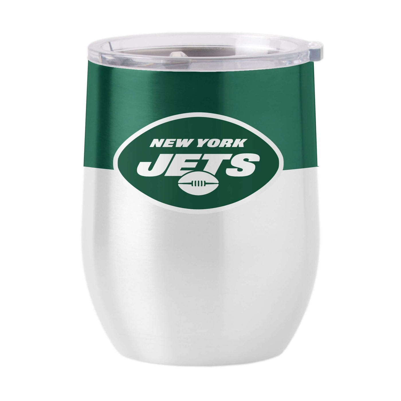 New York Jets Colorblock 16oz Stainless Curved Beverage - Logo Brands