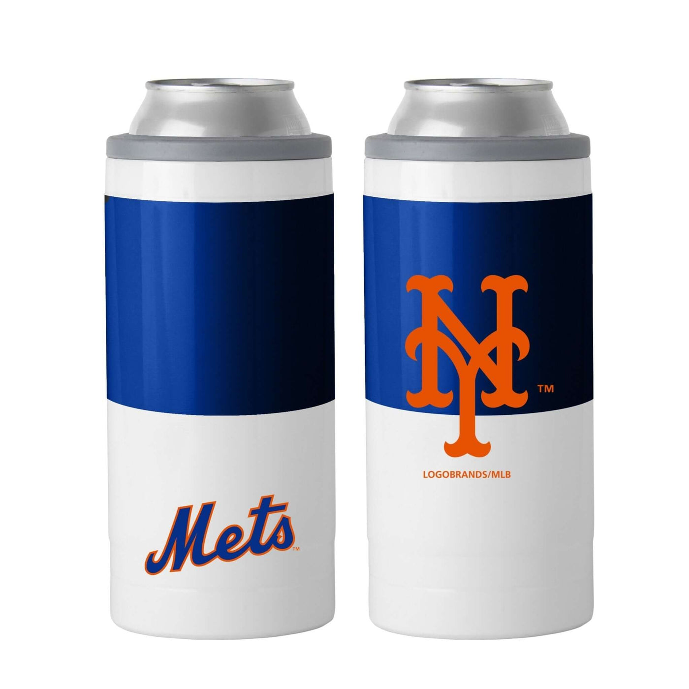 New York Mets 12oz Colorblock Slim Can Coolie - Logo Brands