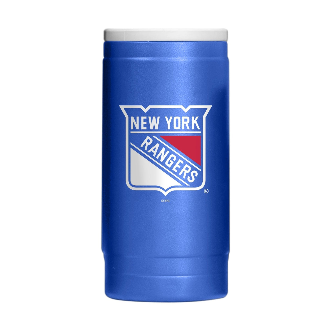 New York Rangers 12oz Flipside Powdercoat SlimCan Coolie - Logo Brands