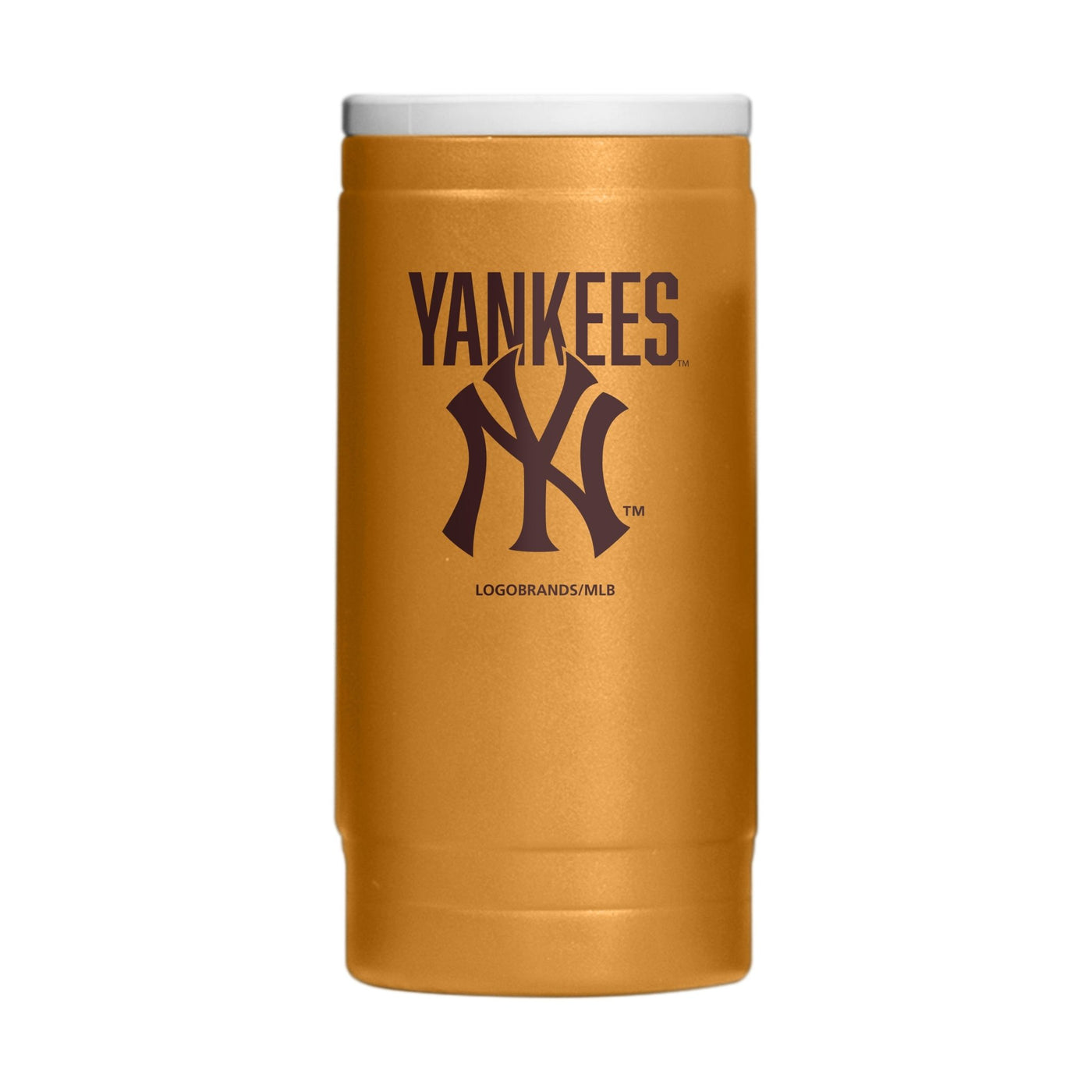 New York Yankees Huddle Powder Coat Slim Can Coolie - Logo Brands