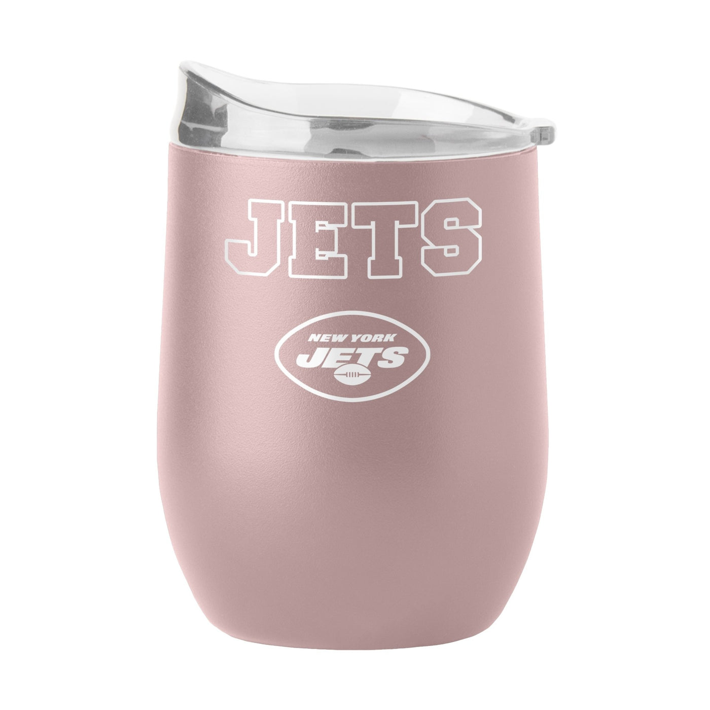 NY Jets 16oz Stencil Powder Coat Curved Beverage - Logo Brands
