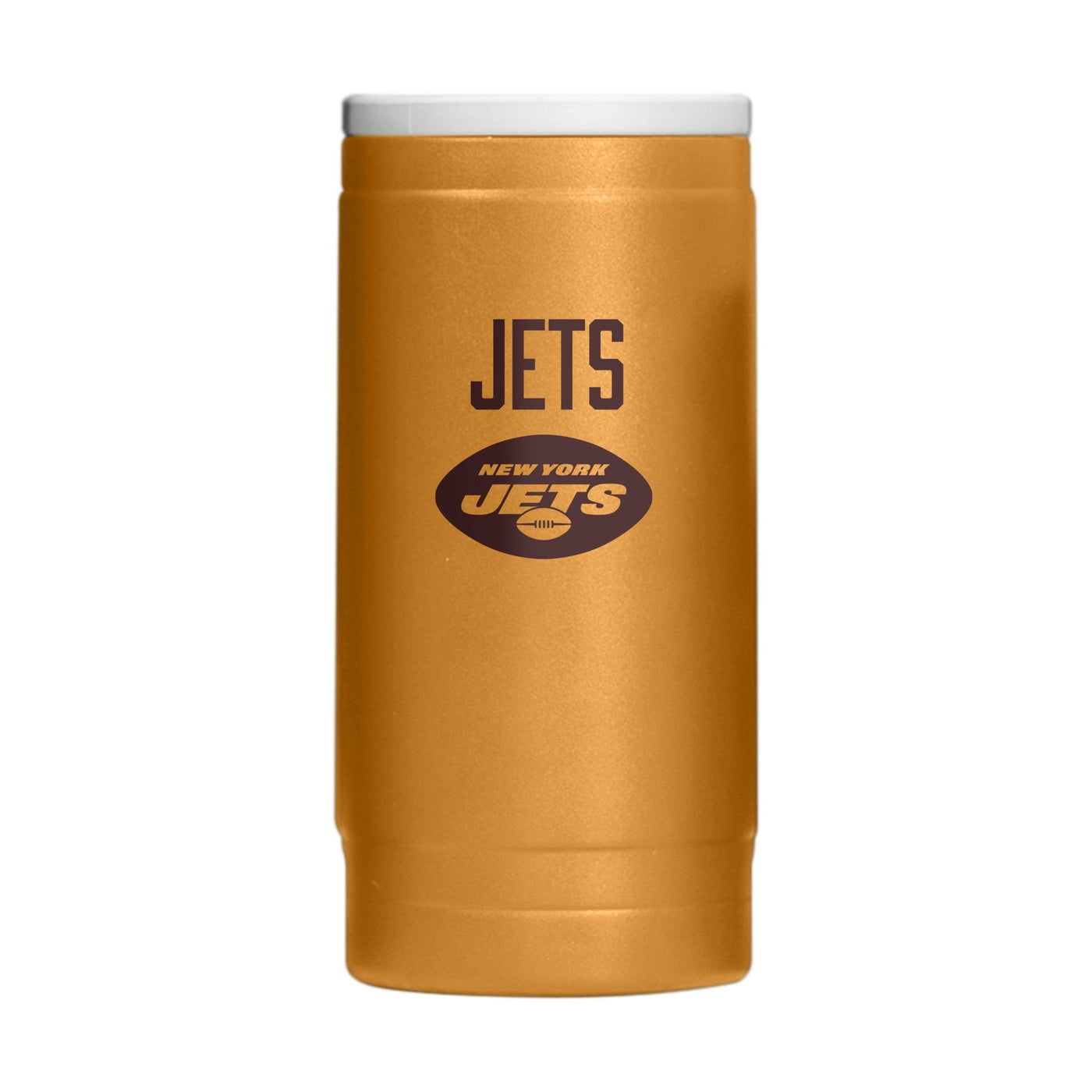 NY Jets Huddle Powder Coat Slim Can Coolie - Logo Brands