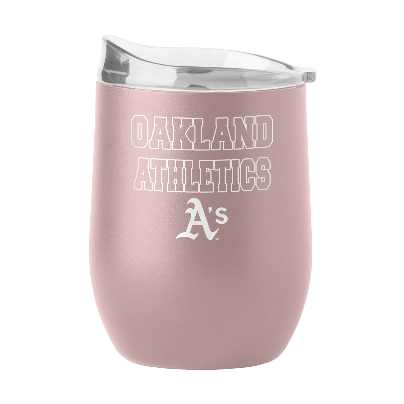 Oakland Athletics 16oz Stencil Powder Coat Curved Beverage - Logo Brands