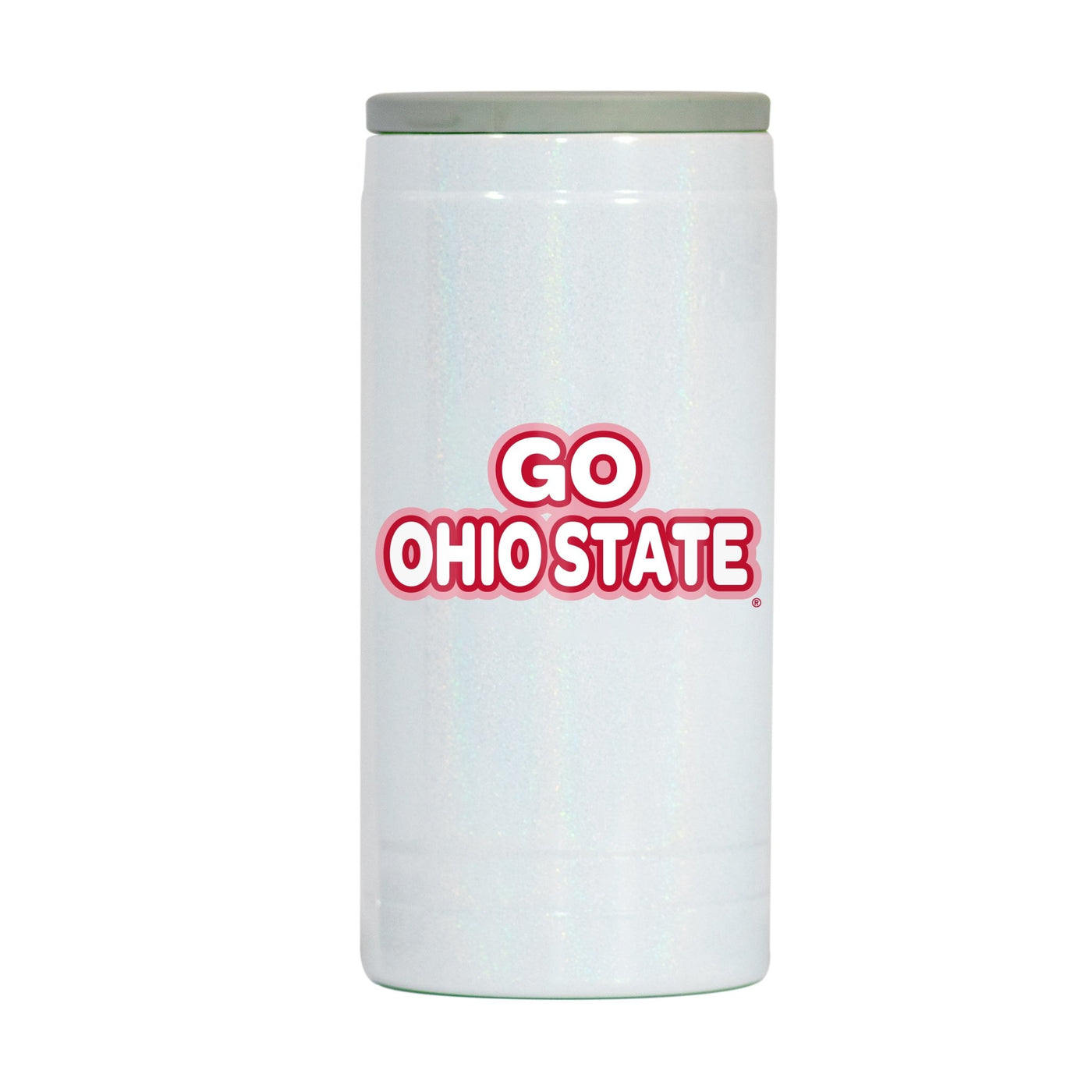 Ohio State 12oz Bubble Iridescent Slim Coolie - Logo Brands