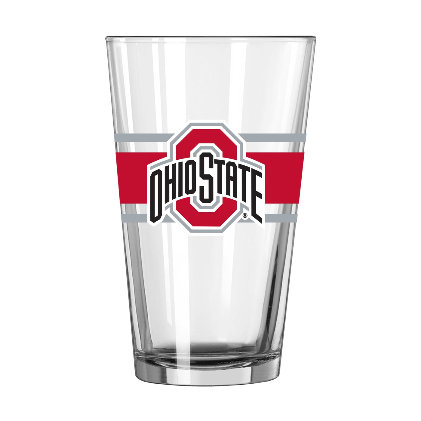 Ohio State 16oz Stripe Pint Glass - Logo Brands