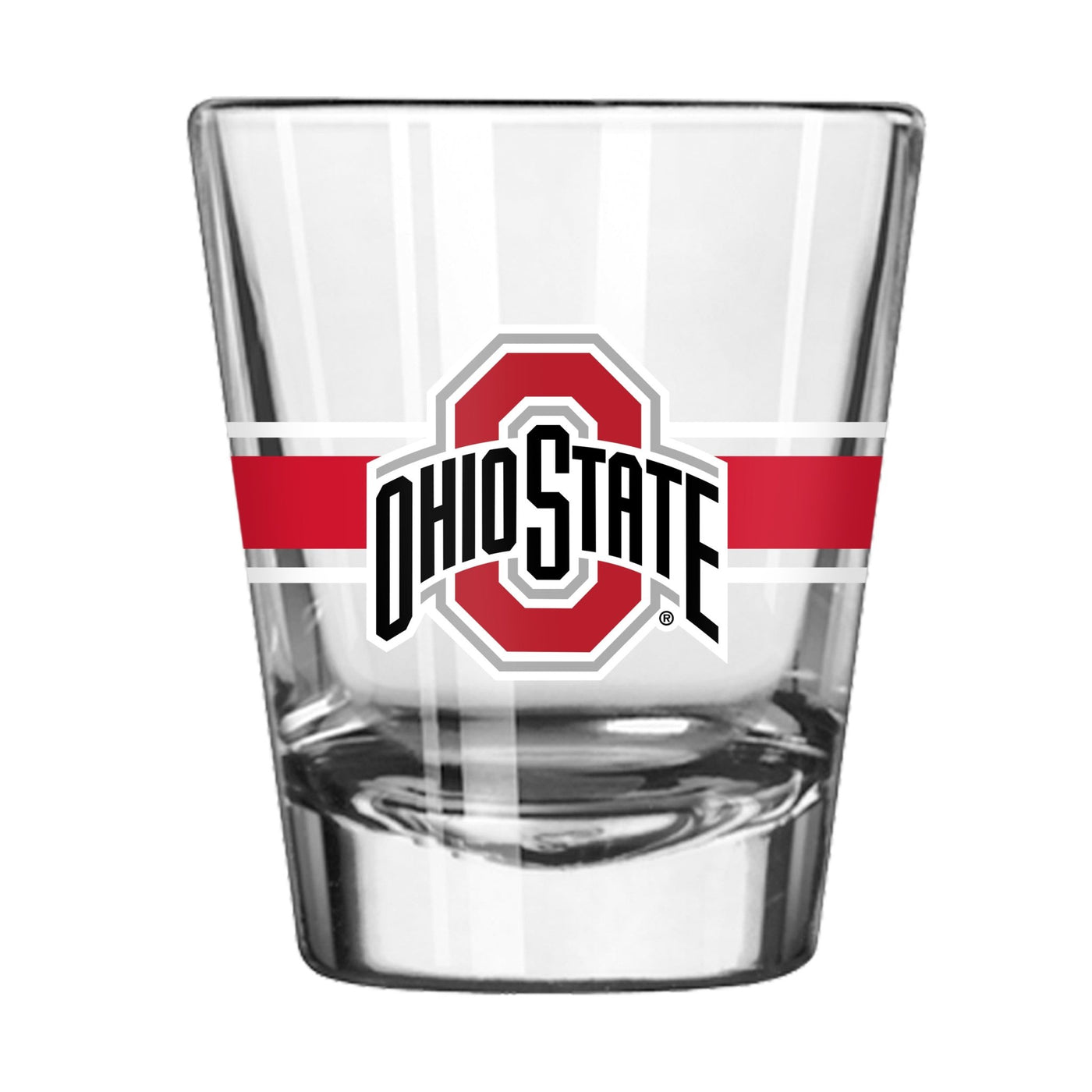 Ohio State 2oz Stripe Shot Glass - Logo Brands