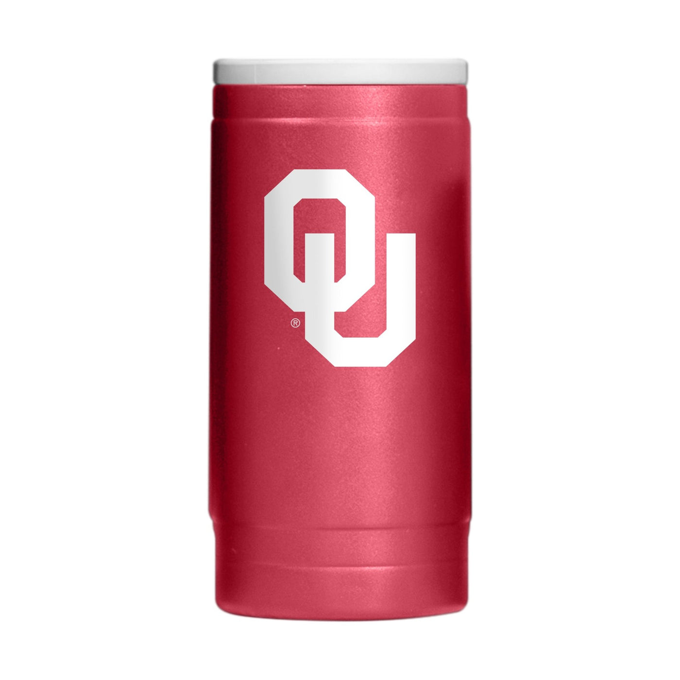 Oklahoma Flipside Powder Coat Slim Can Coolie - Logo Brands