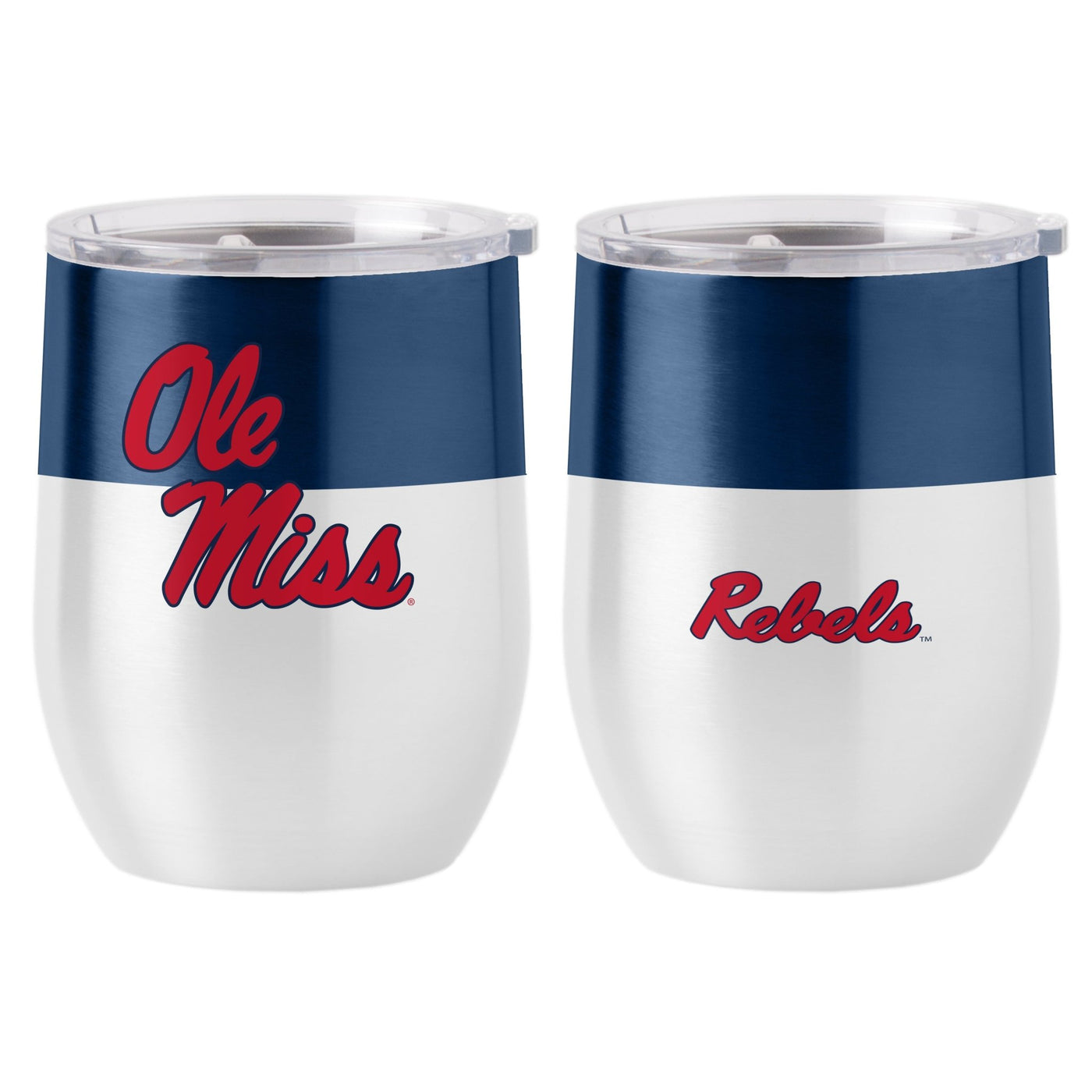 Ole Miss 16oz Colorblock Stainless Curved Beverage - Logo Brands