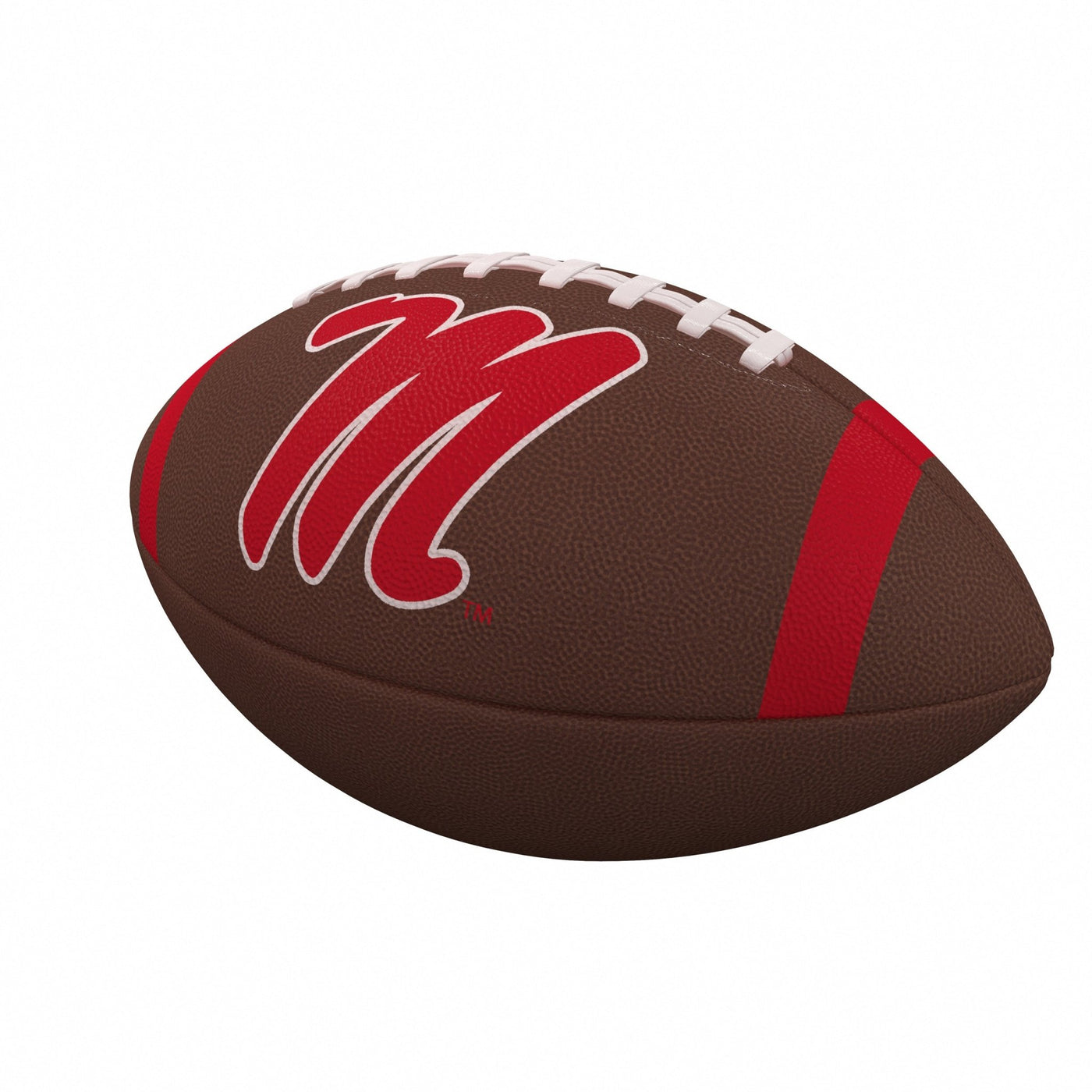Ole Miss Team Stripe Official-Size Composite Football - Logo Brands