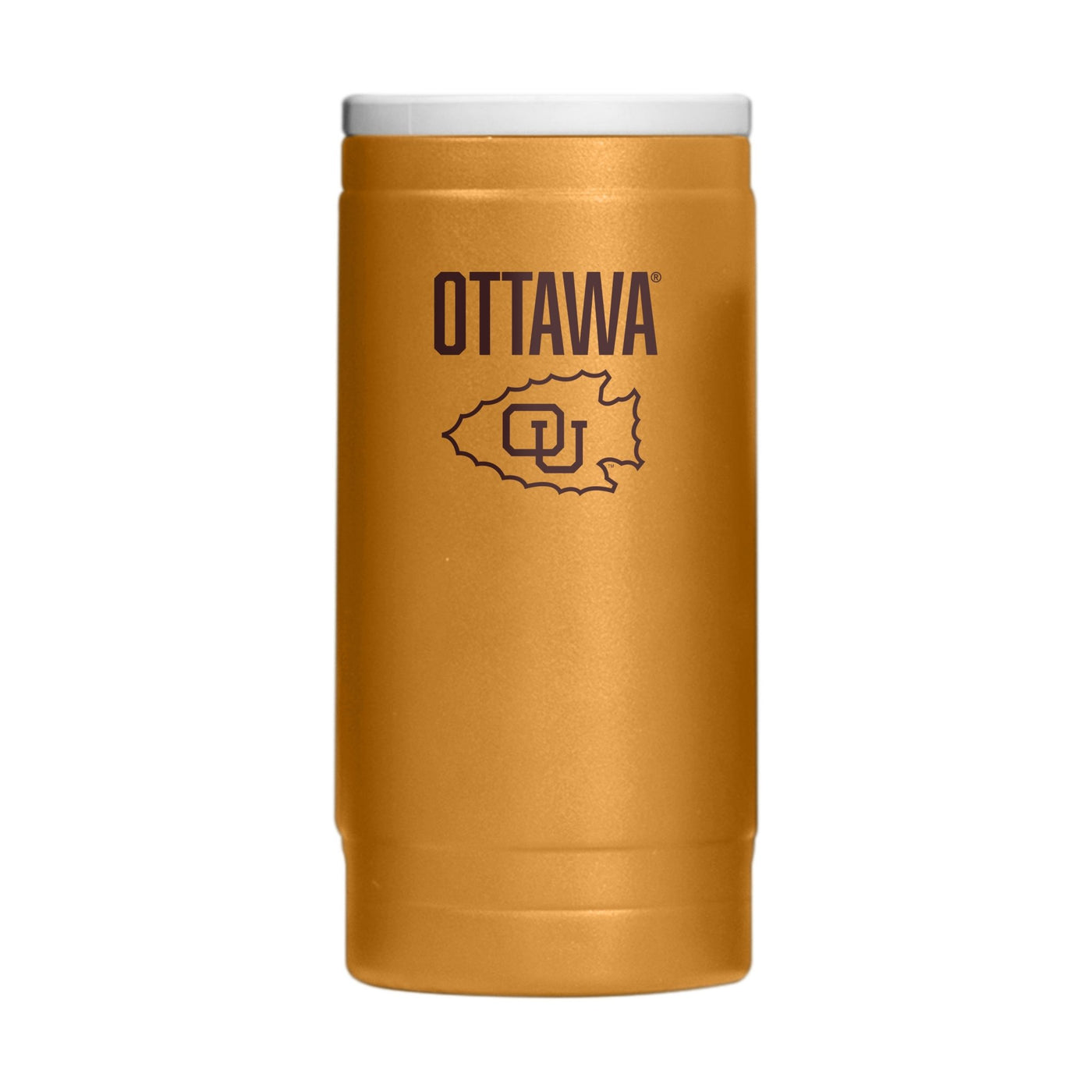 Ottawa 12oz Oak Huddle Powdercoat SlimCan Coolie - Logo Brands