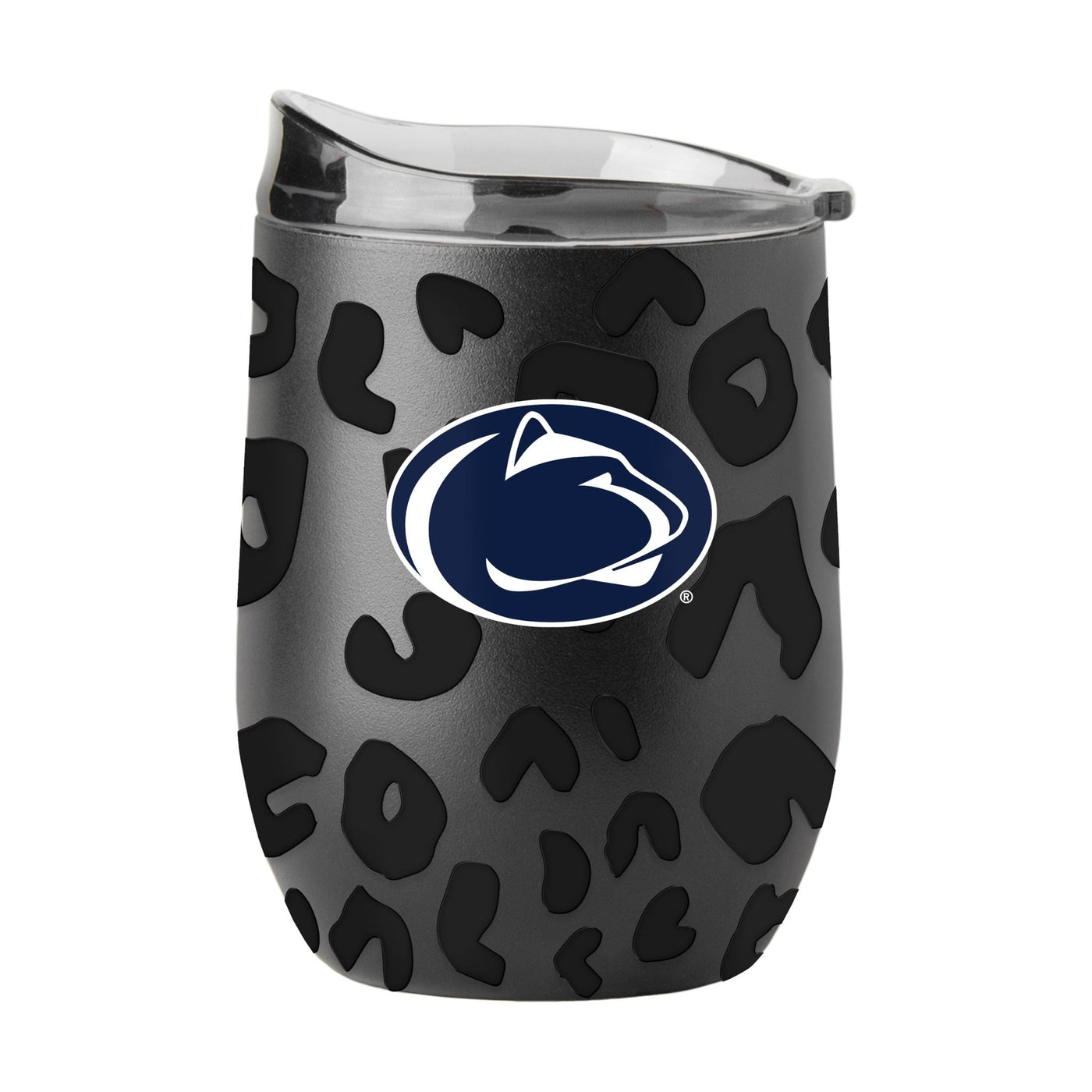 Penn State Leopard 16oz Black Powdercoat Curved Beverage - Logo Brands