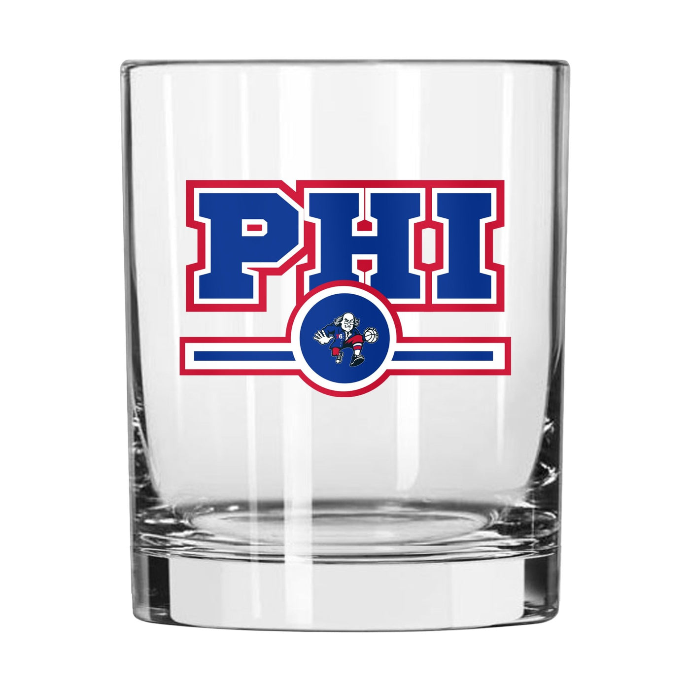 Philadelphia 76ers 14oz Letterman Rocks Glass - Logo Brands