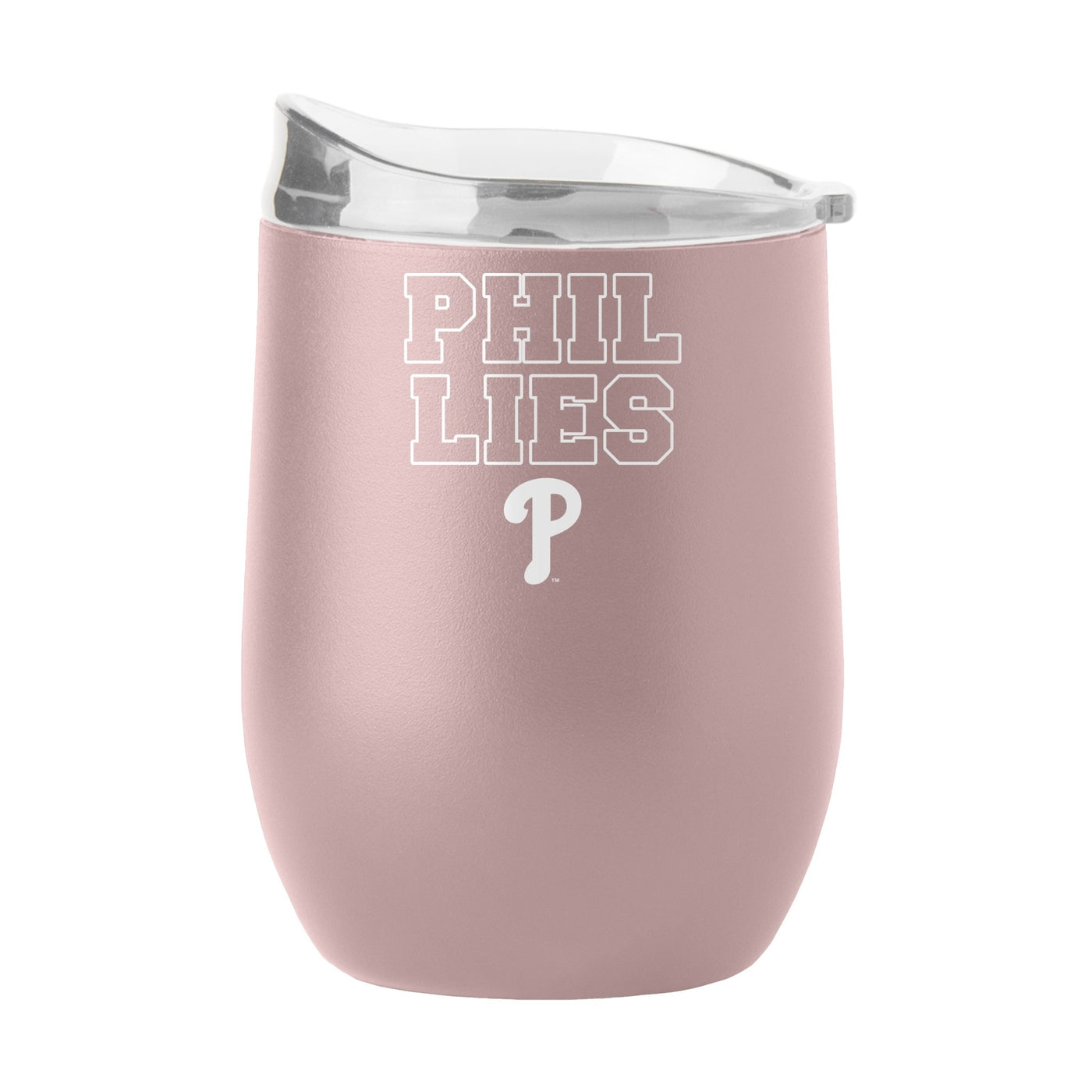 Philadelphia Phillies 16oz Stencil Powder Coat Curved Beverage - Logo Brands