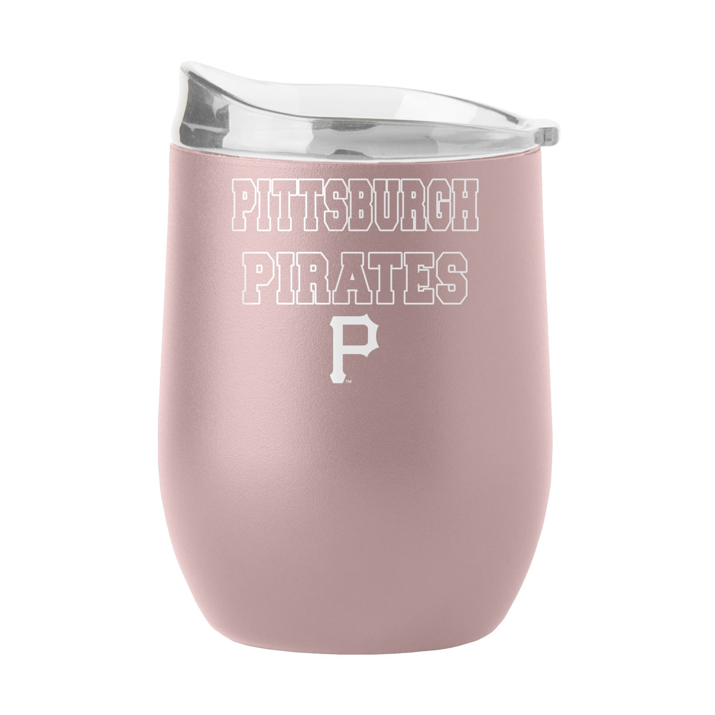 Pittsburgh Pirates 16oz Stencil Powder Coat Curved Beverage - Logo Brands