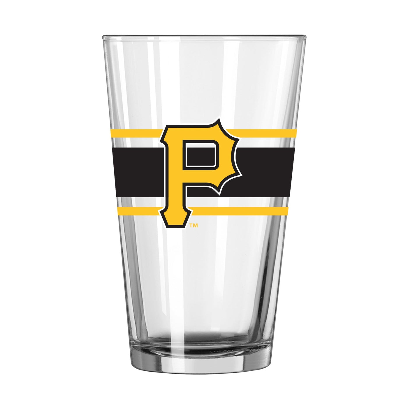 Pittsburgh Pirates 16oz Stripe Pint Glass - Logo Brands