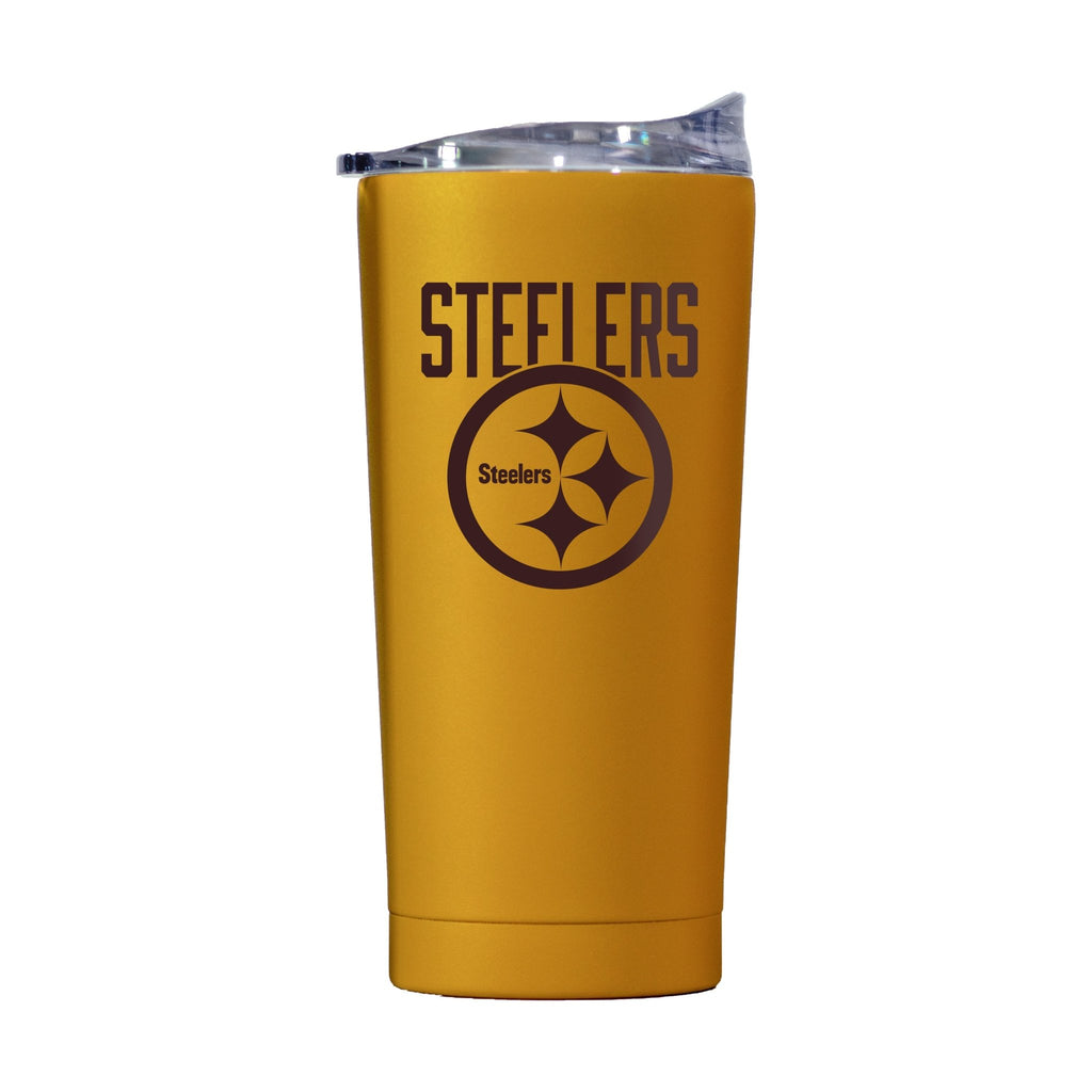 Pittsburgh Steelers 20oz Colorblock White Powder Coat Tumbler