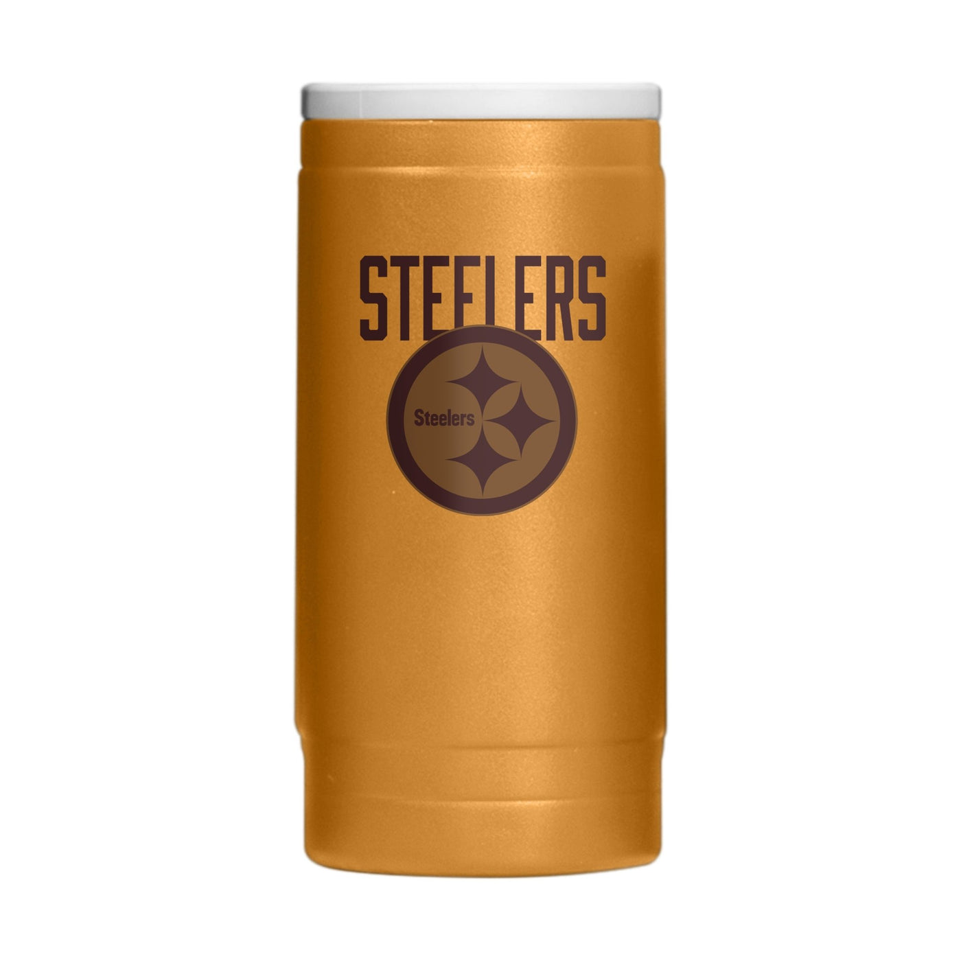 Pittsburgh Steelers Huddle Powder Coat Slim Can Coolie - Logo Brands