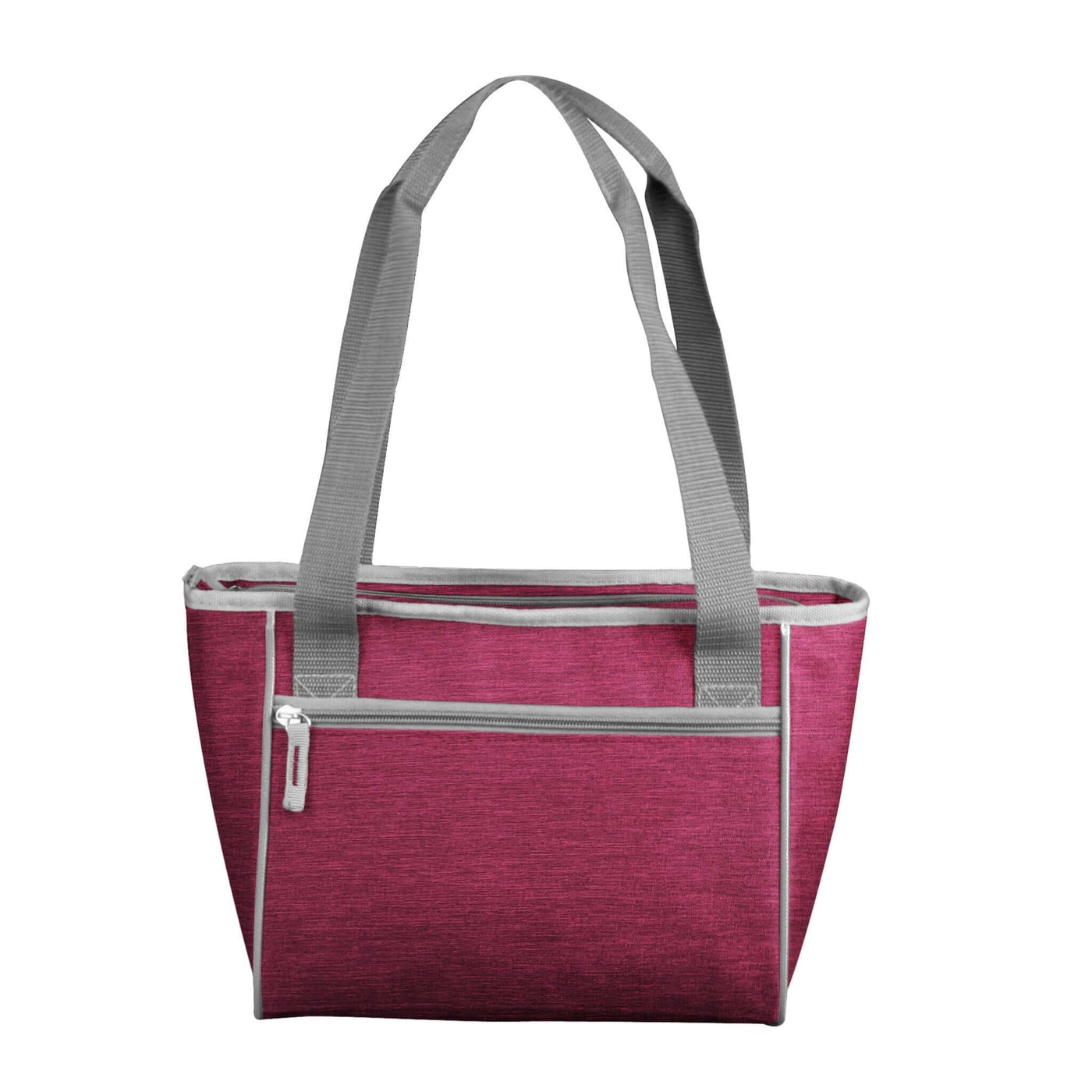 Plain Maroon Crosshatch 16 Can Cooler Tote - Logo Brands