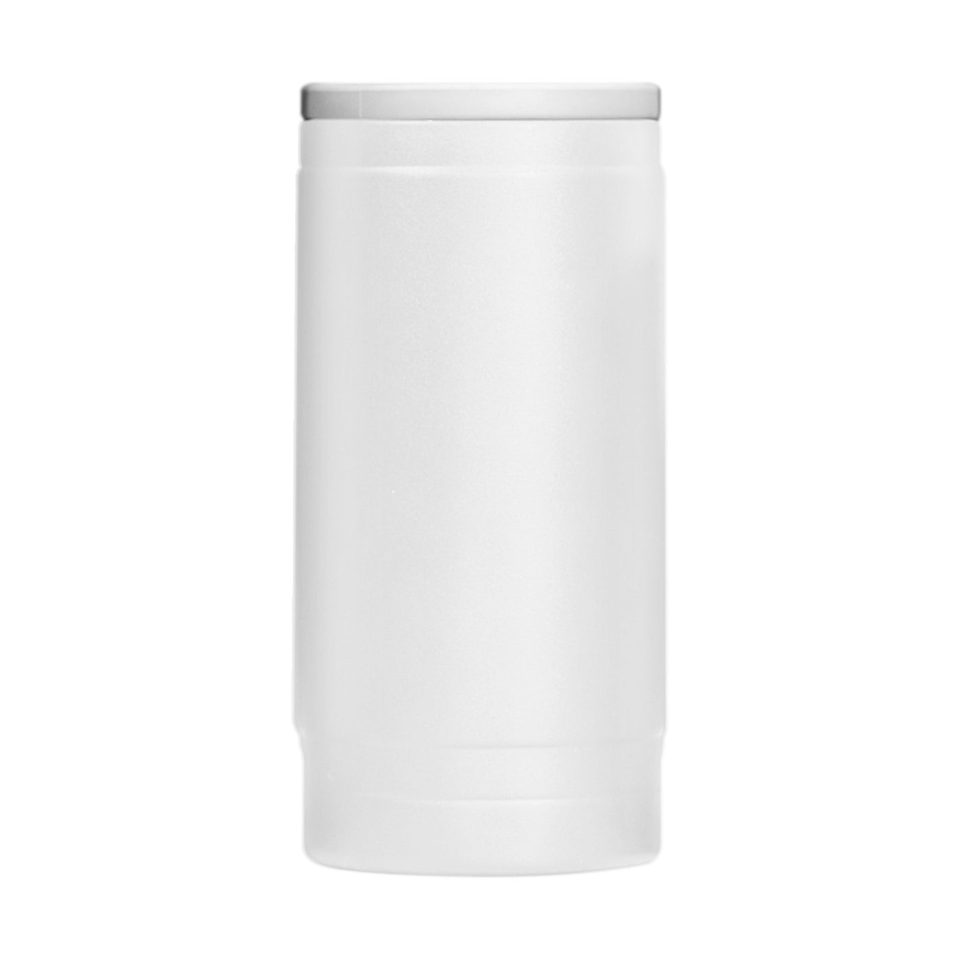 Plain White 12oz Powder Coat Slim Can Coolie - Logo Brands