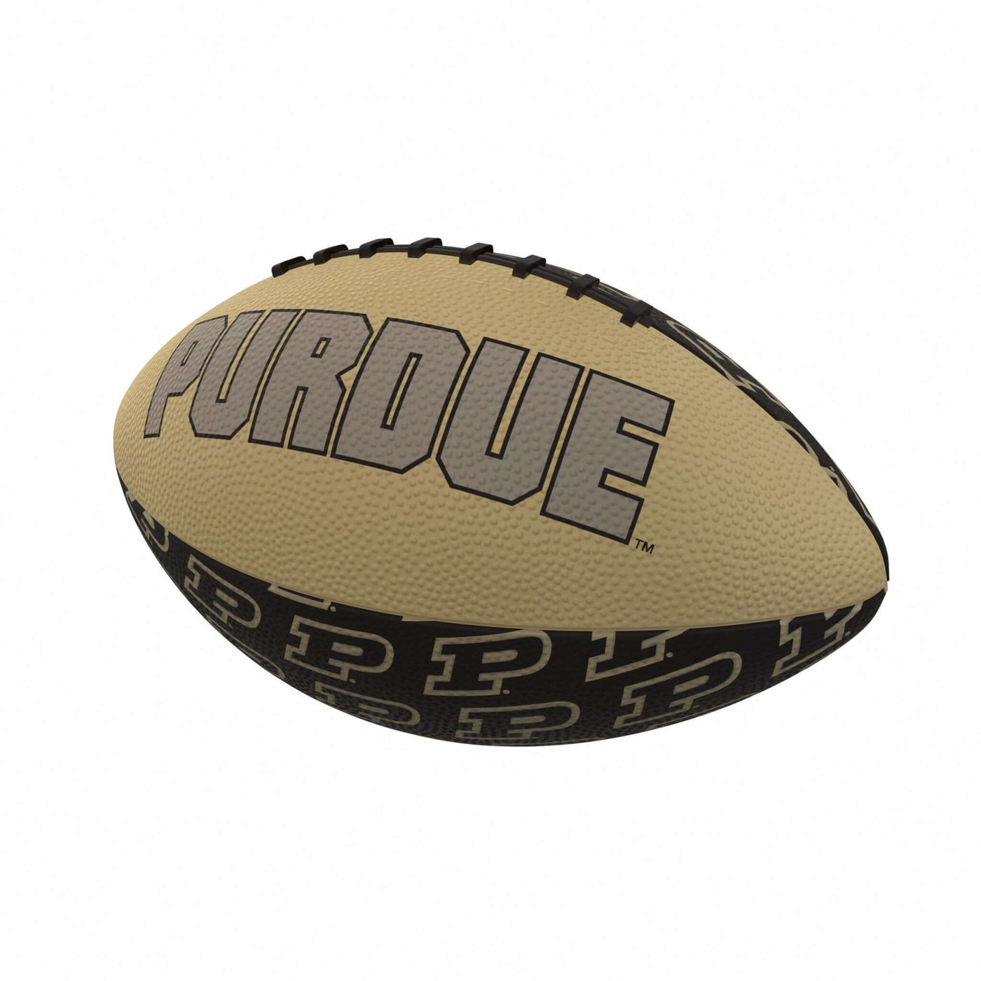 Purdue Repeating Mini-Size Rubber Football - Logo Brands