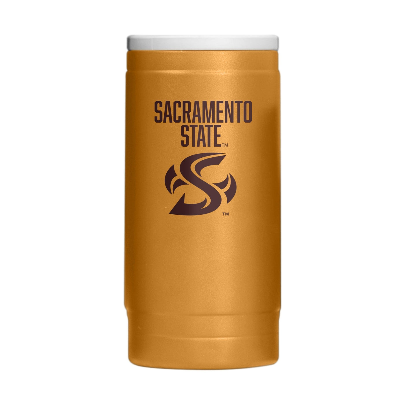 Sacramento State 12oz Oak Huddle Powdercoat SlimCan Coolie - Logo Brands