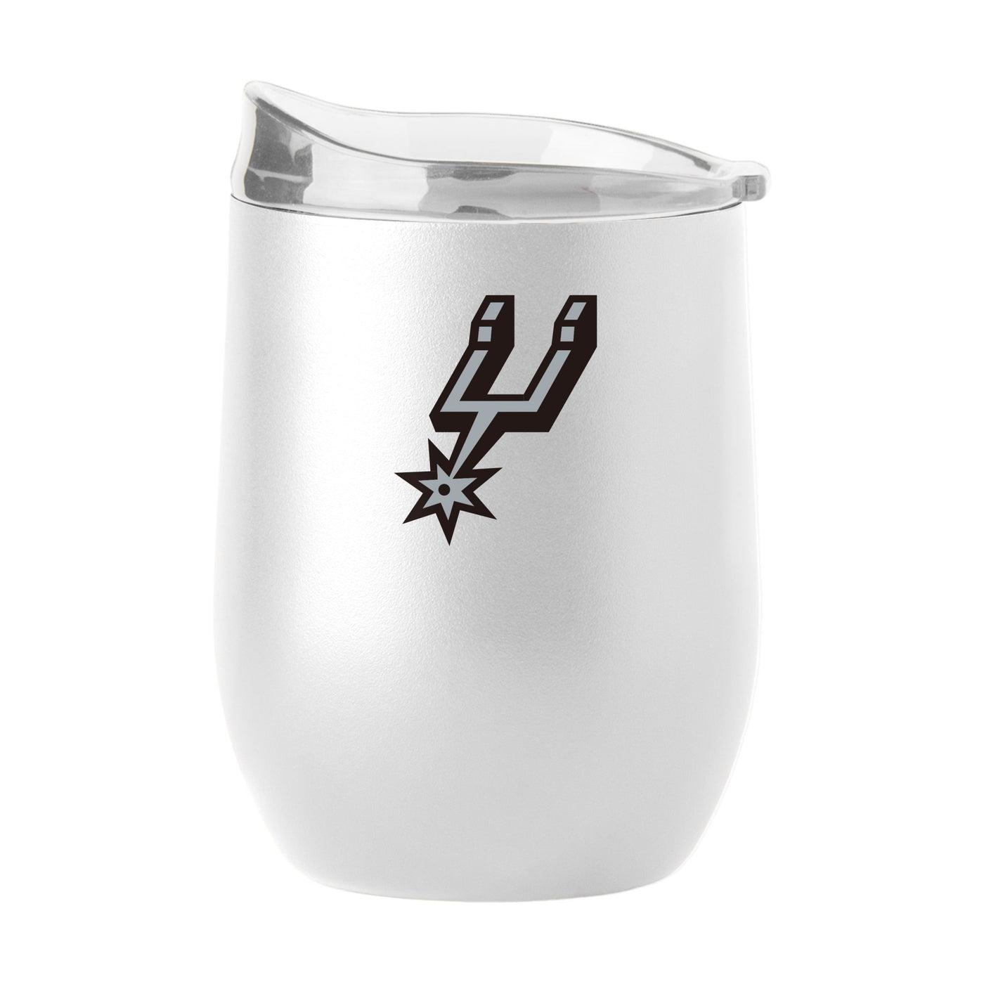 San Antonio Spurs 16oz Swagger White Powder Coat Curved Beverage - Logo Brands