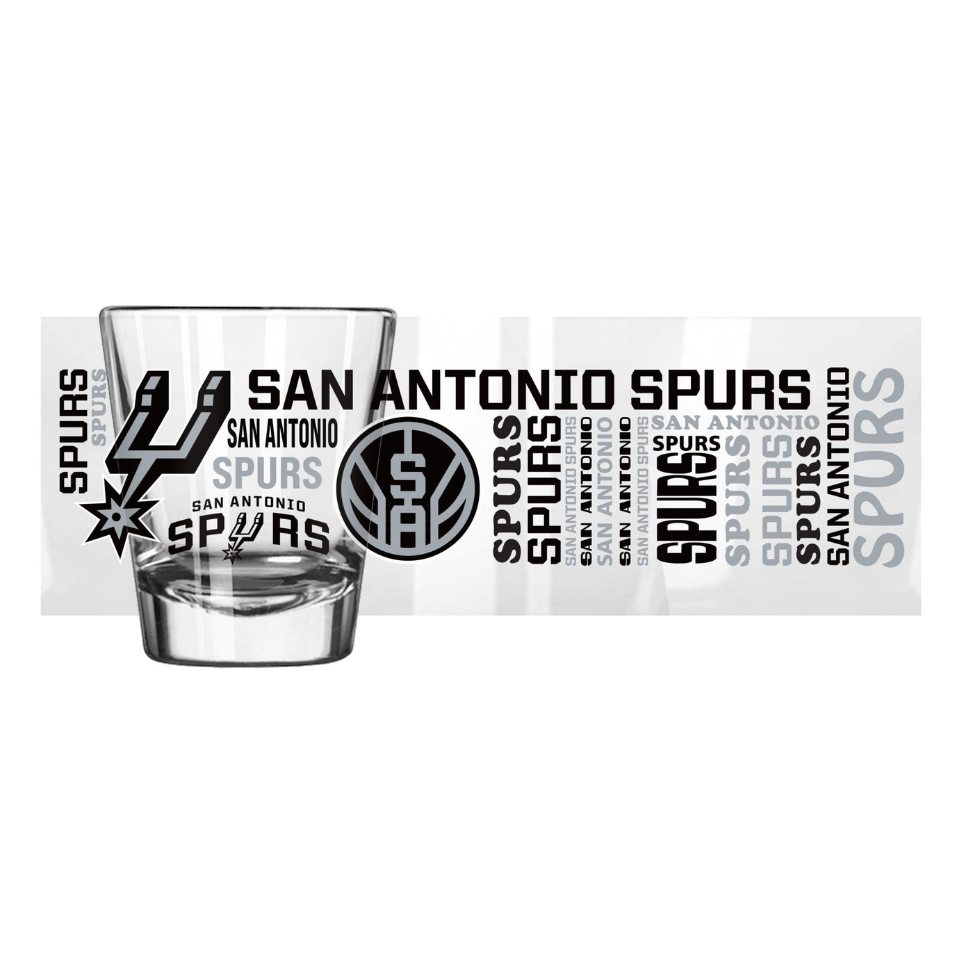 San Antonio Spurs 2oz Spirit Shot Glass - Logo Brands