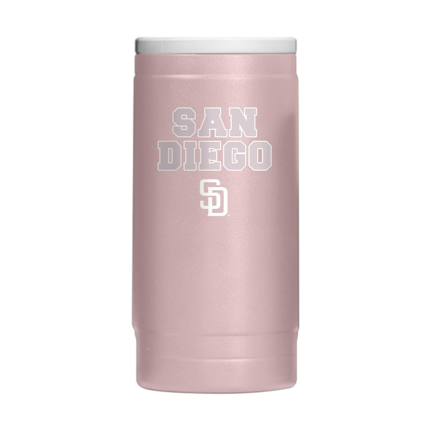 San Diego Padres Stencil Powder Coat Slim Can Coolie - Logo Brands