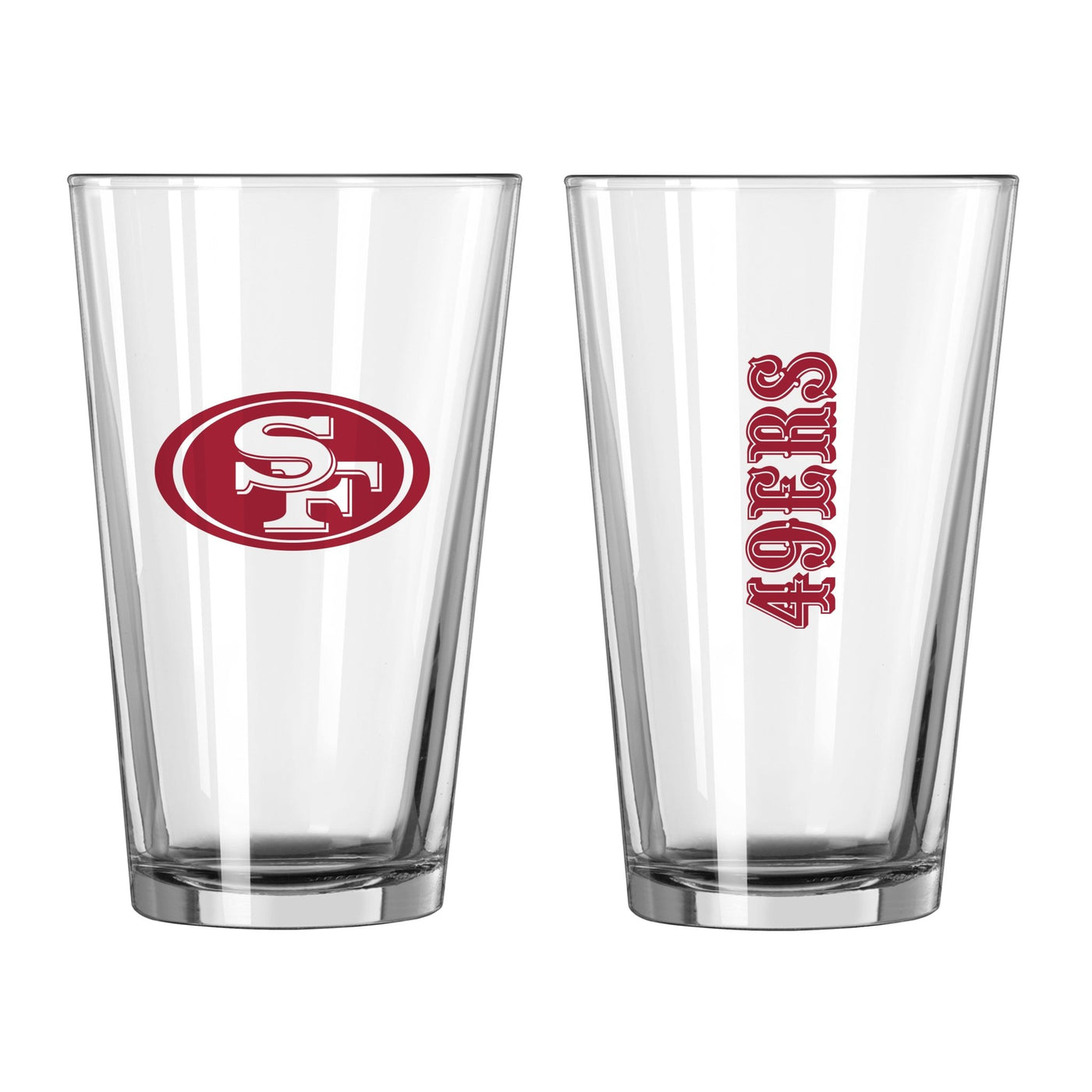 San Francisco 49ers 16oz Gameday Pint Glass - Logo Brands
