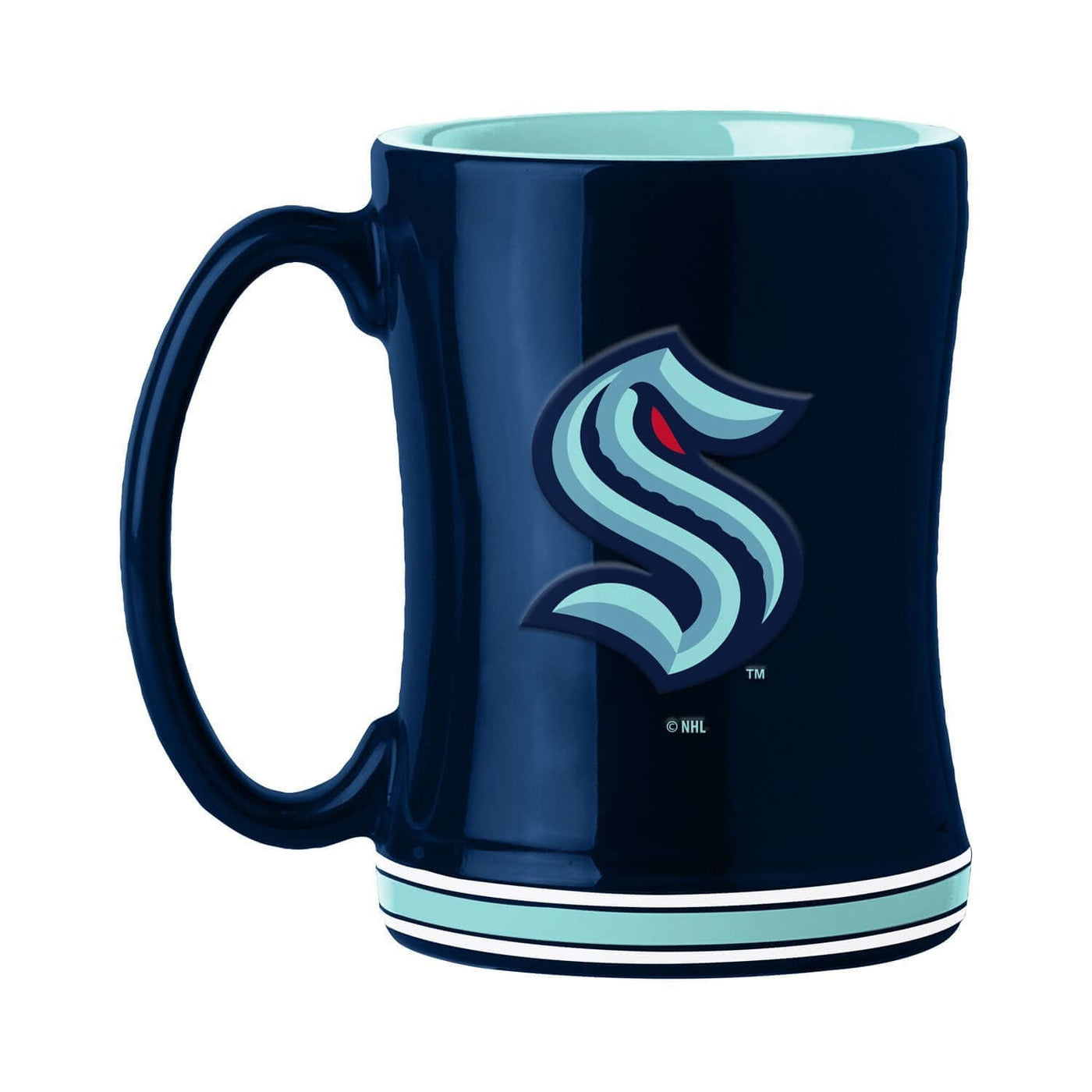 Seattle Kraken 14oz Ceramic Relief Mug - Logo Brands