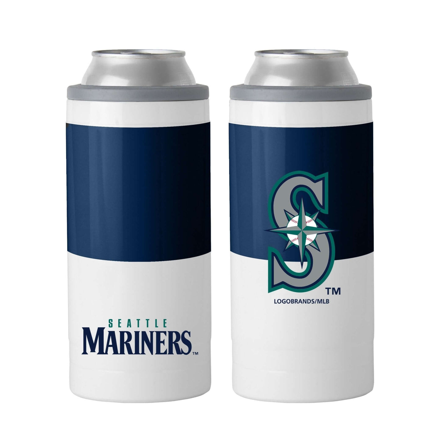 Seattle Mariners 12oz Colorblock Slim Can Coolie - Logo Brands