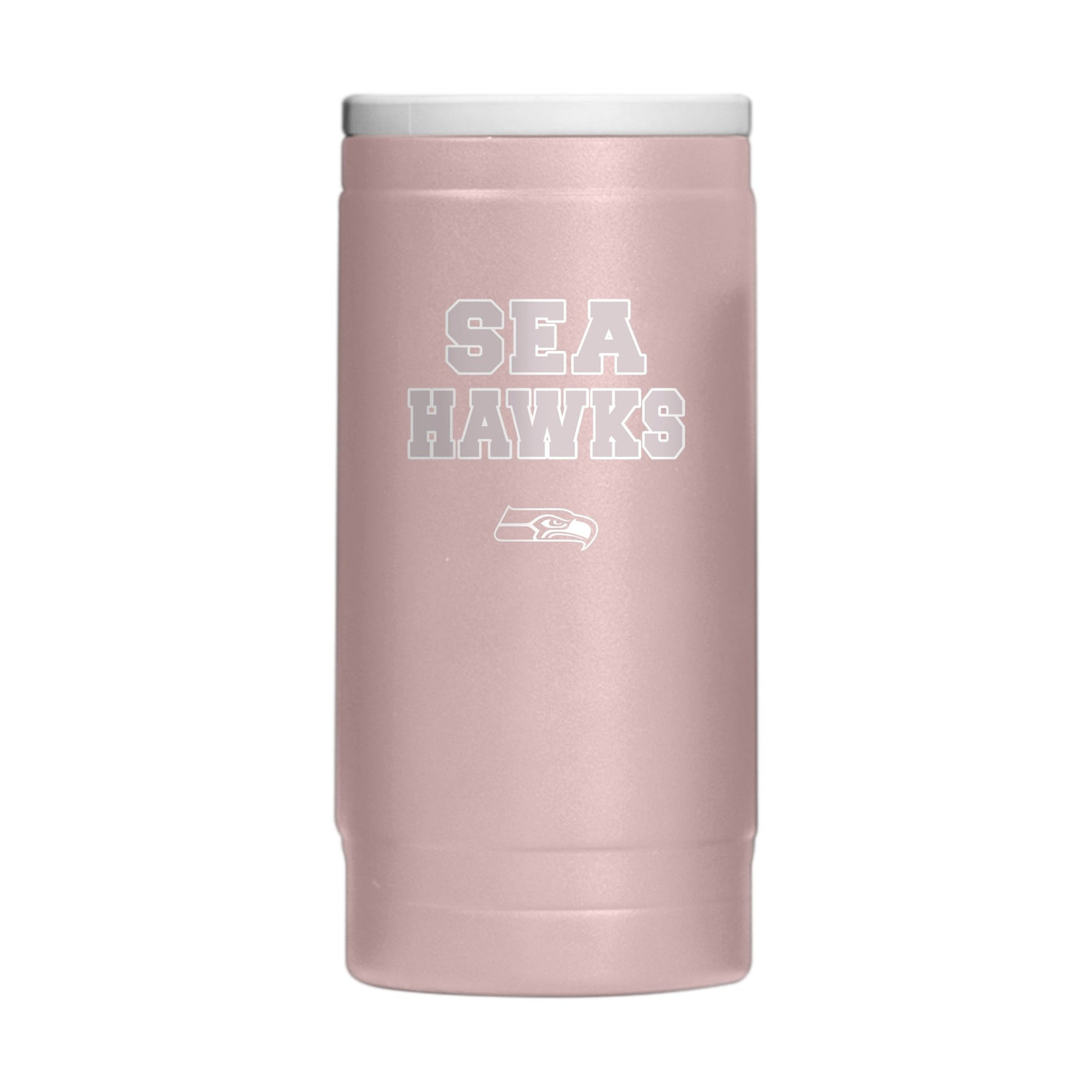 Seattle Seahawks Stencil Powder Coat Slim Can Coolie - Logo Brands