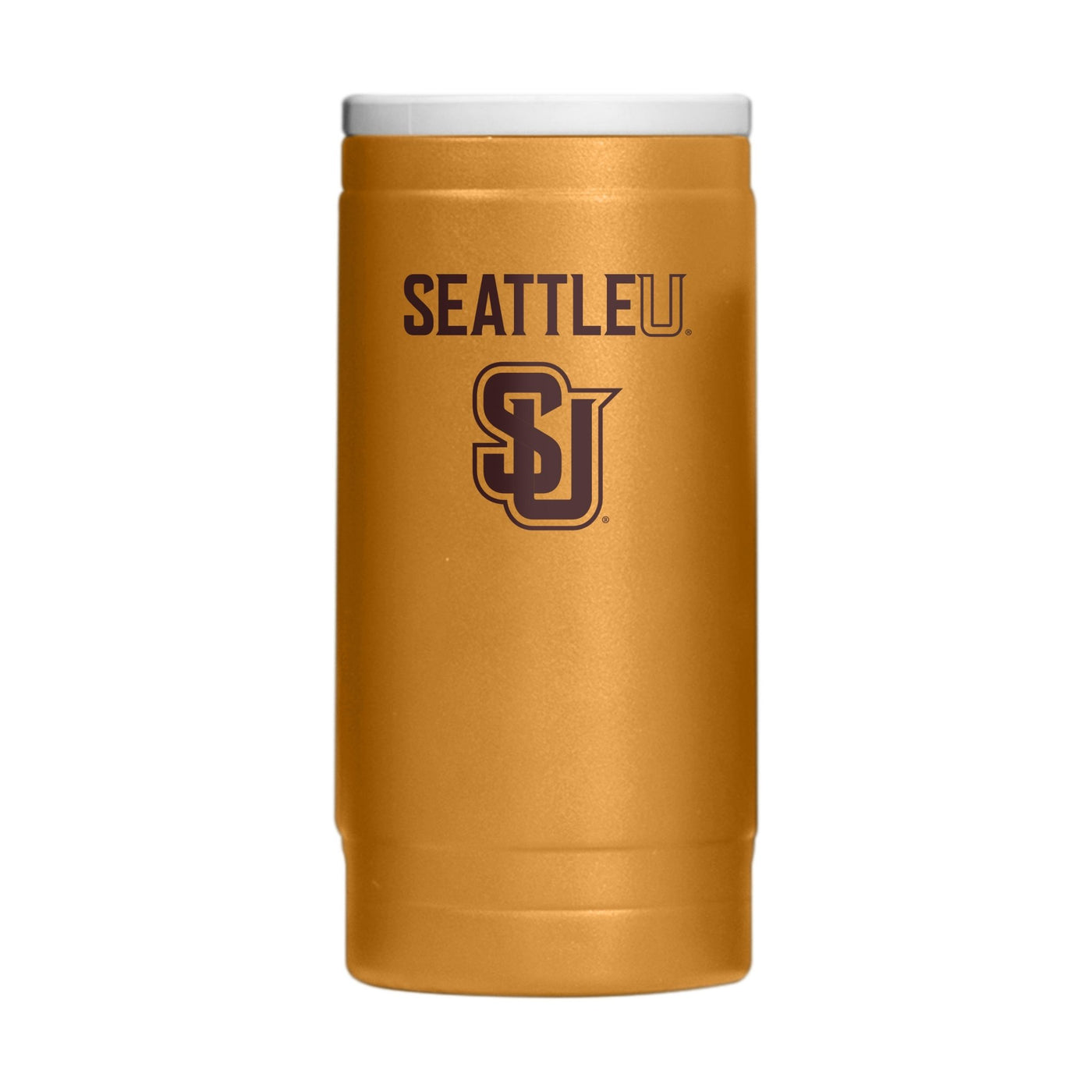 Seattle University 12oz Oak Huddle Powdercoat SlimCan Coolie - Logo Brands
