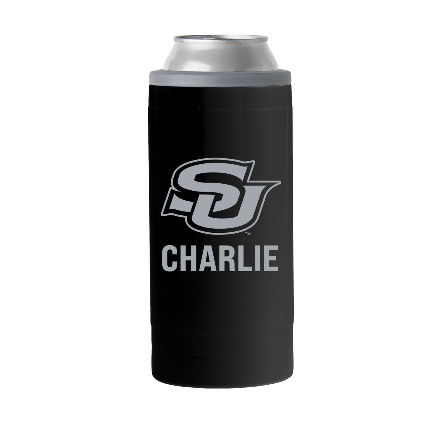 Southern University Personalized 12oz Black Sim Can Coolie - Logo Brands